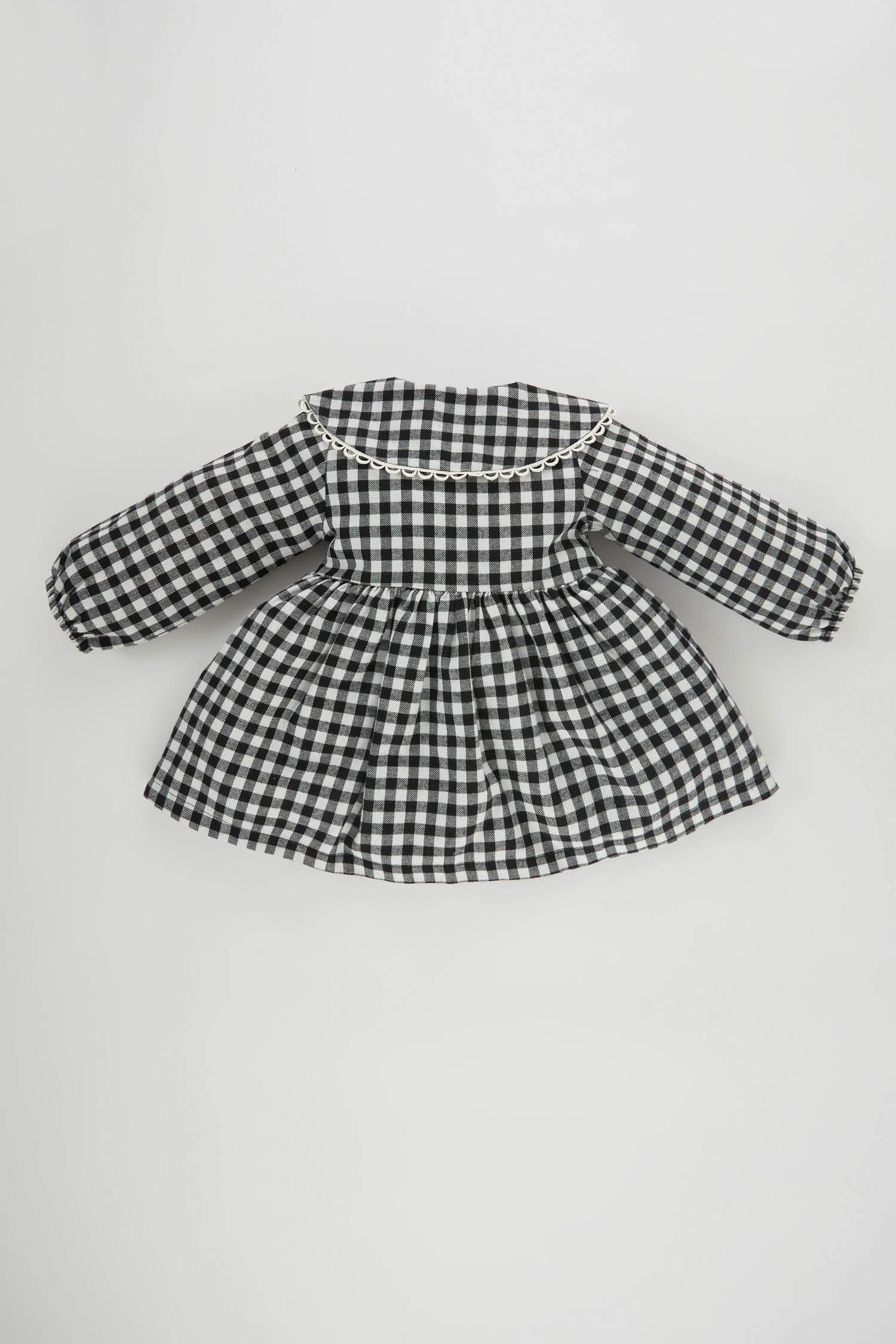 Сукня стандартного крою у клітку з фланелі для малюків дівчаток