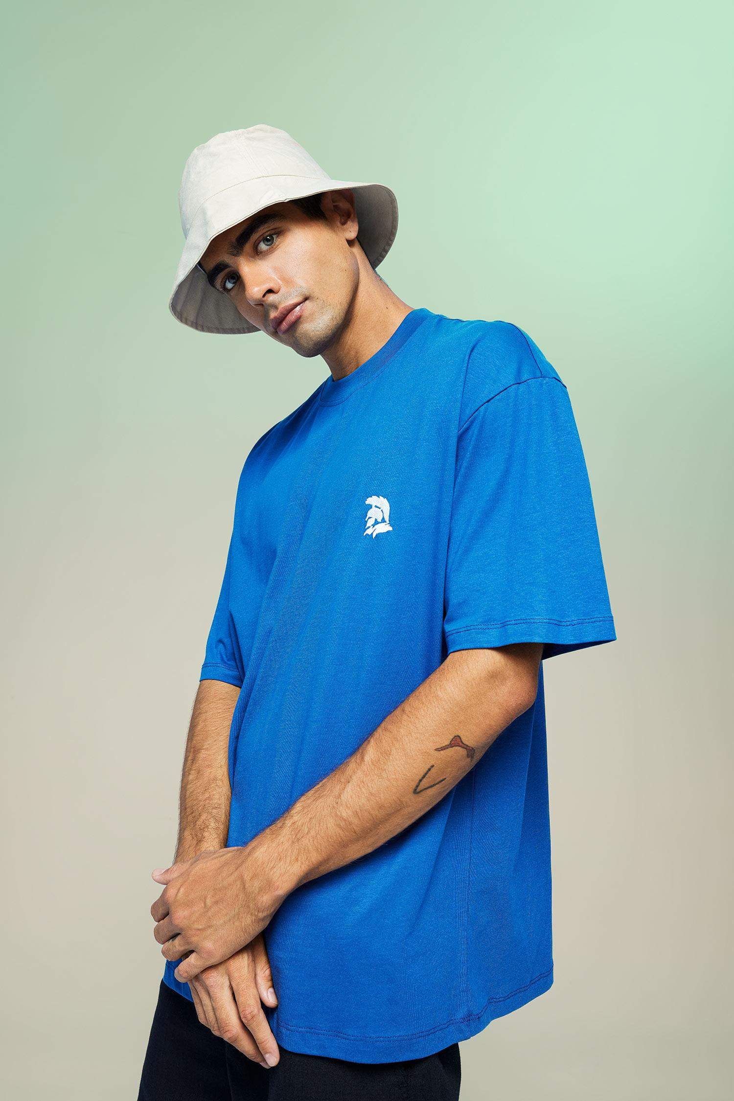 Oversize Fit Crew Neck Back Printed T-Shirt