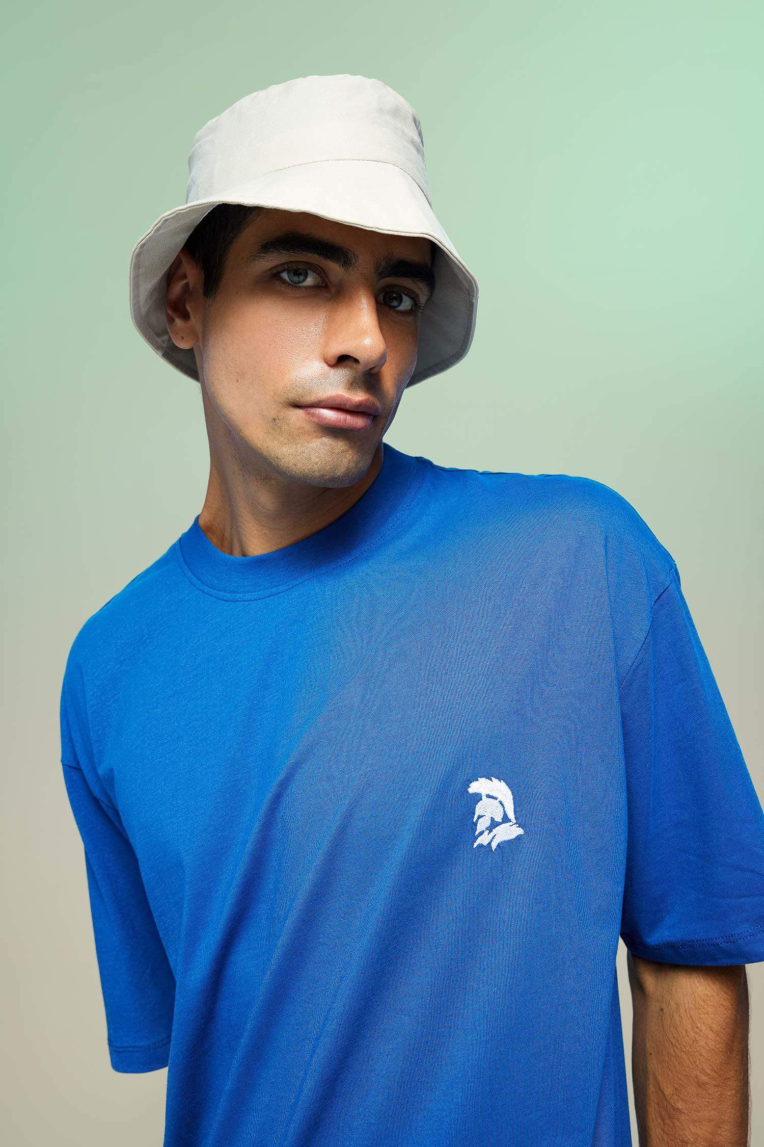 Oversize Fit Crew Neck Back Printed T-Shirt