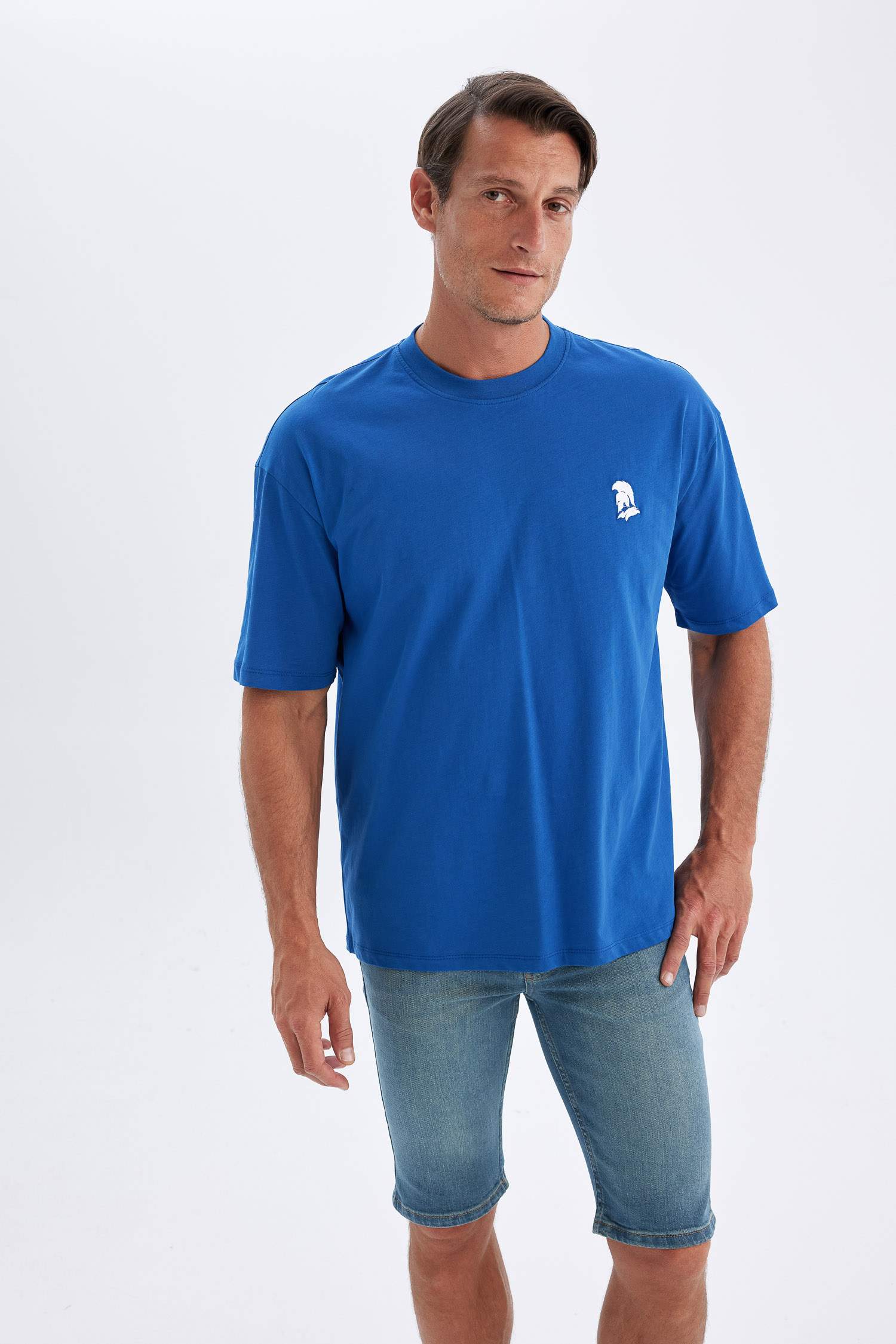 Oversize Fit Crew Neck Back Printed T-Shirt