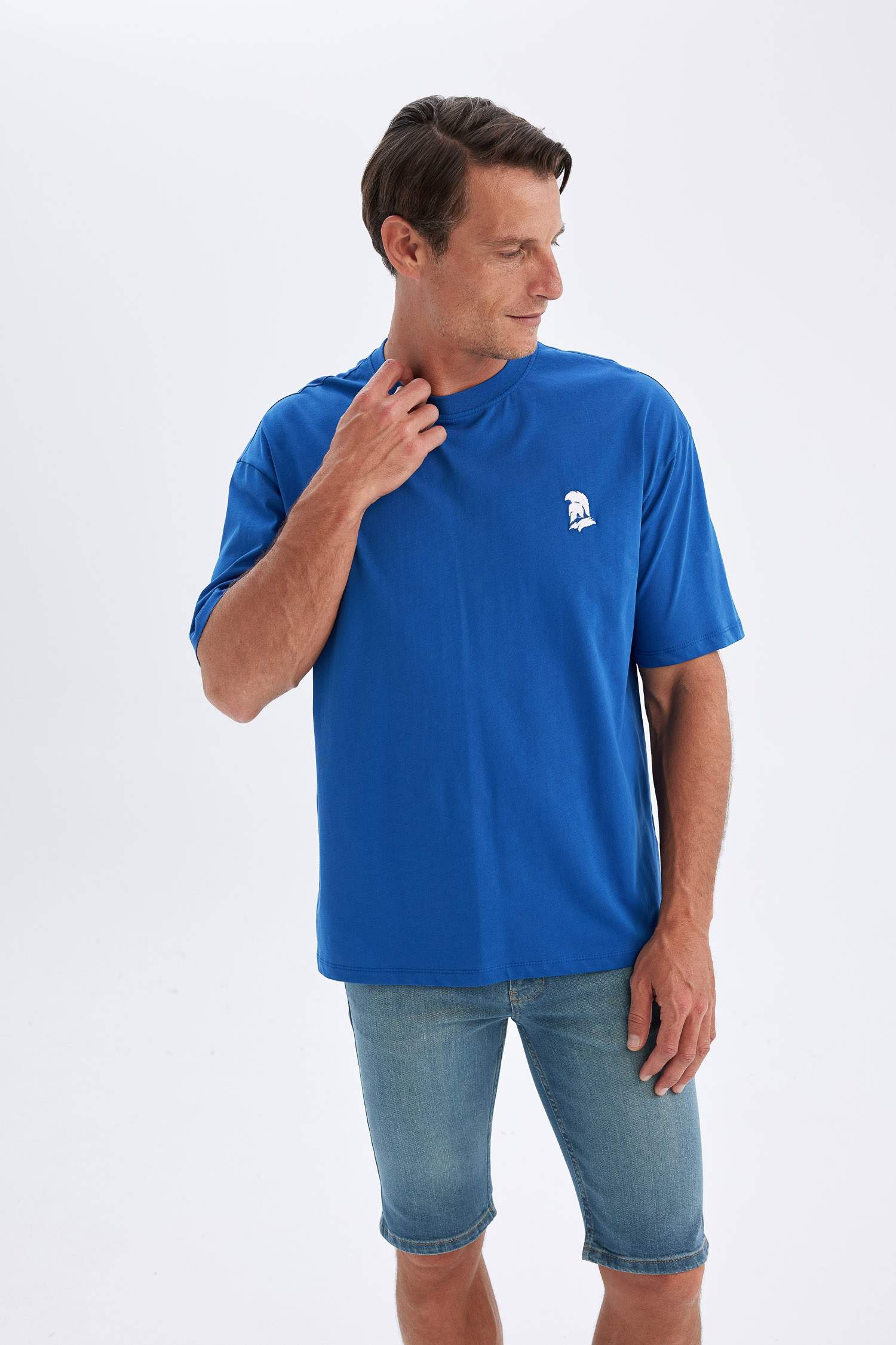 Oversize Fit Crew Neck Back Printed T-Shirt