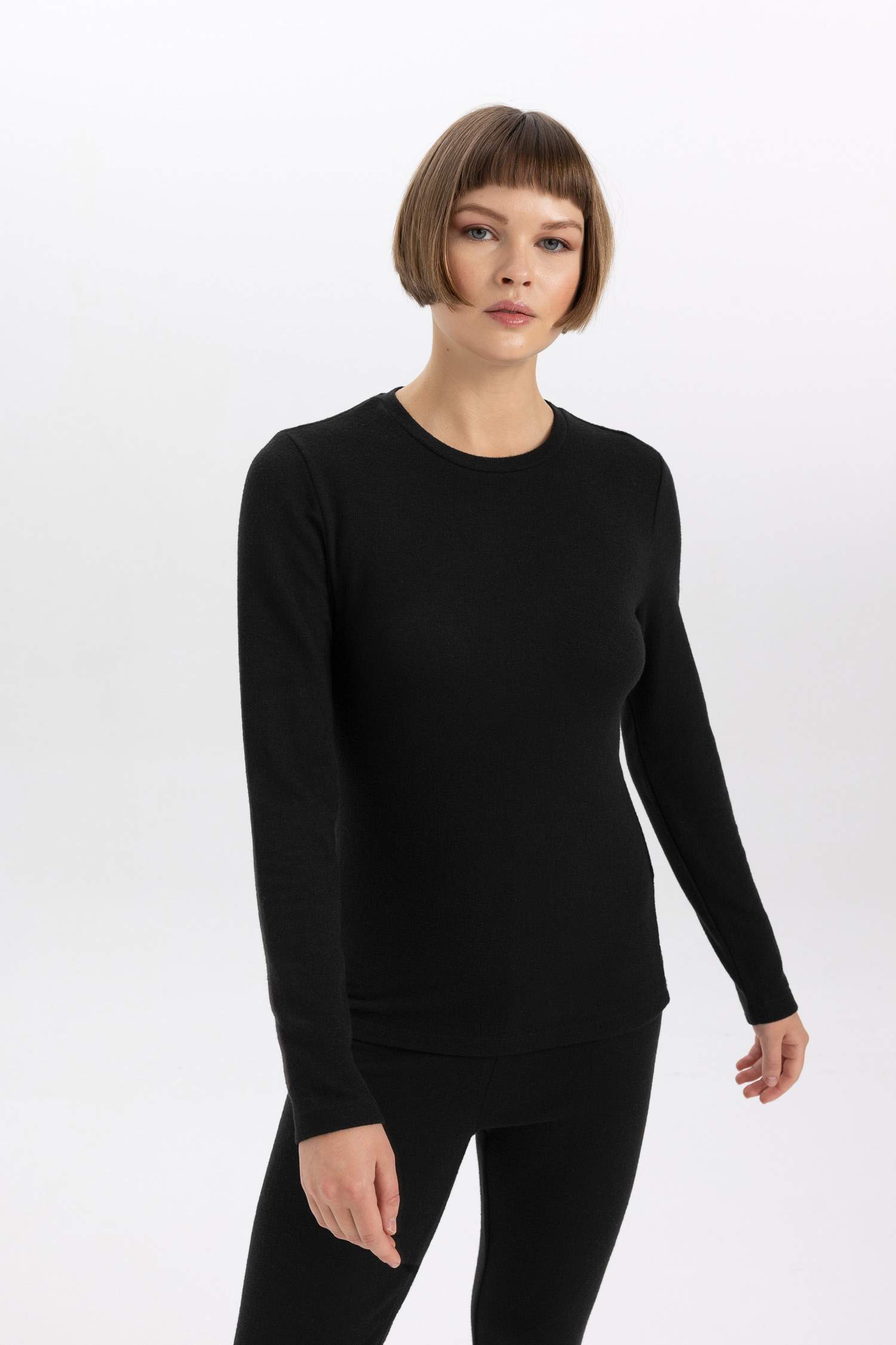 Slim Fit Long Sleeve Knitted Tops
