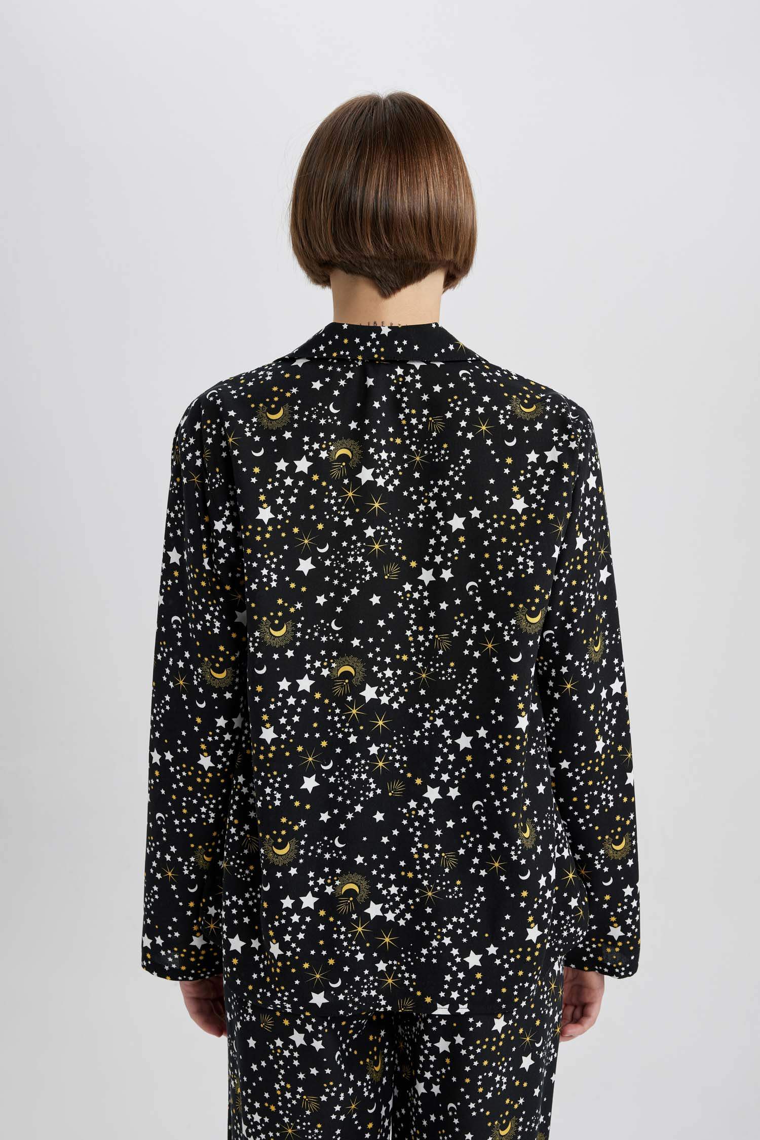 Fall in Love Viskon Uzun Kollu Pijama Üstü