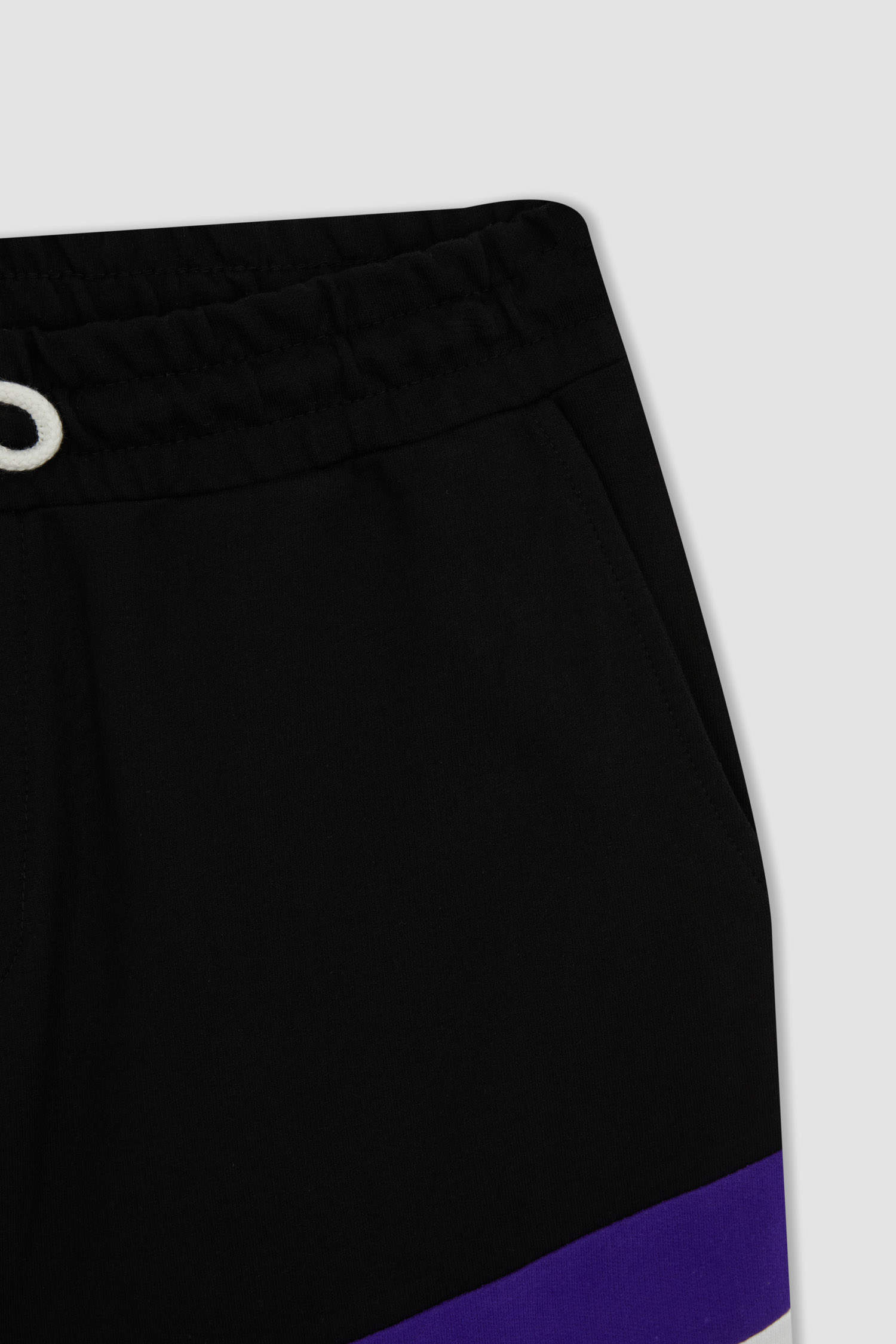 Black MAN Standard Fit Thin Sweatshirt Fabric Short 2855952 | DeFacto