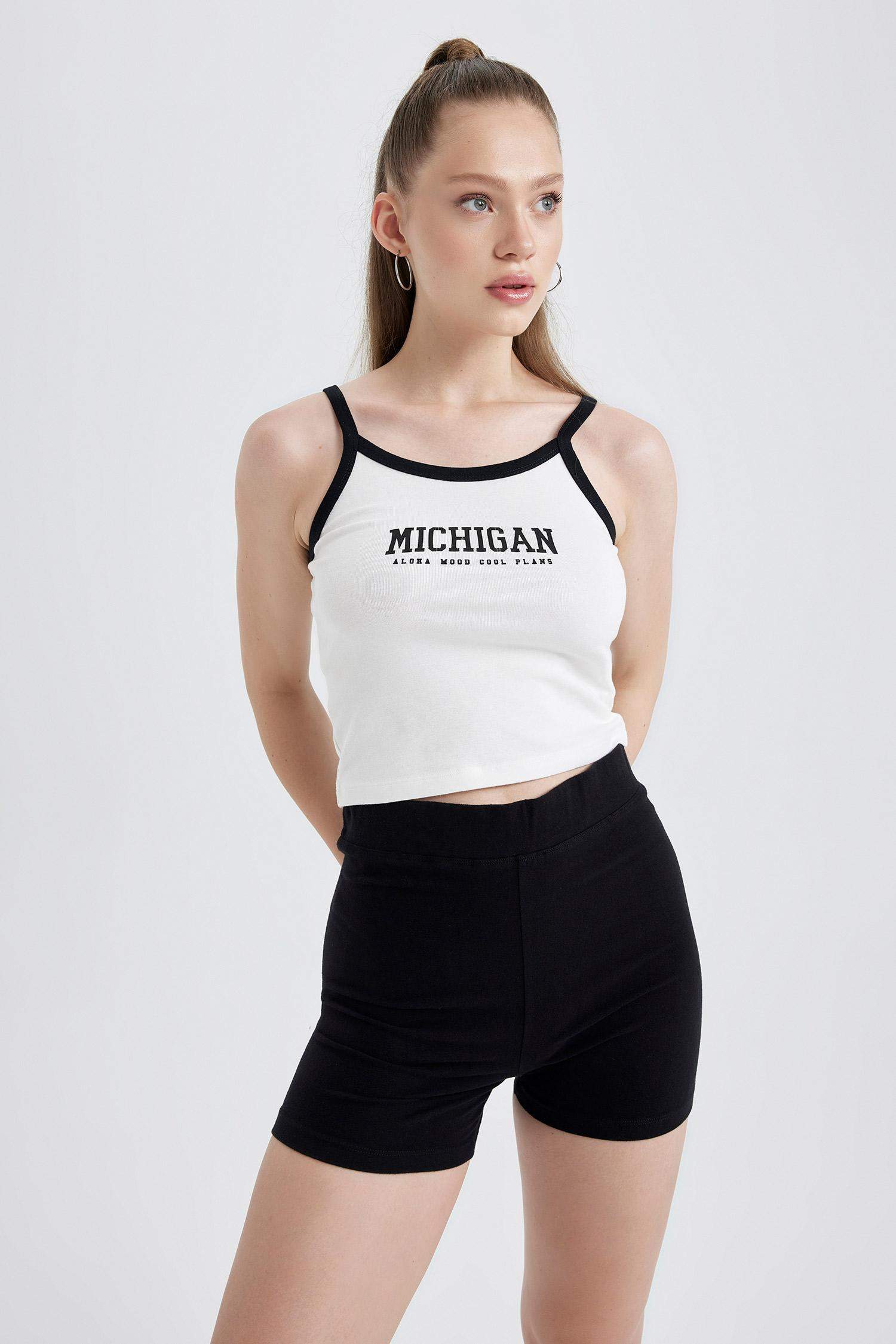 Coool Fitted Baskılı Ribana Atlet