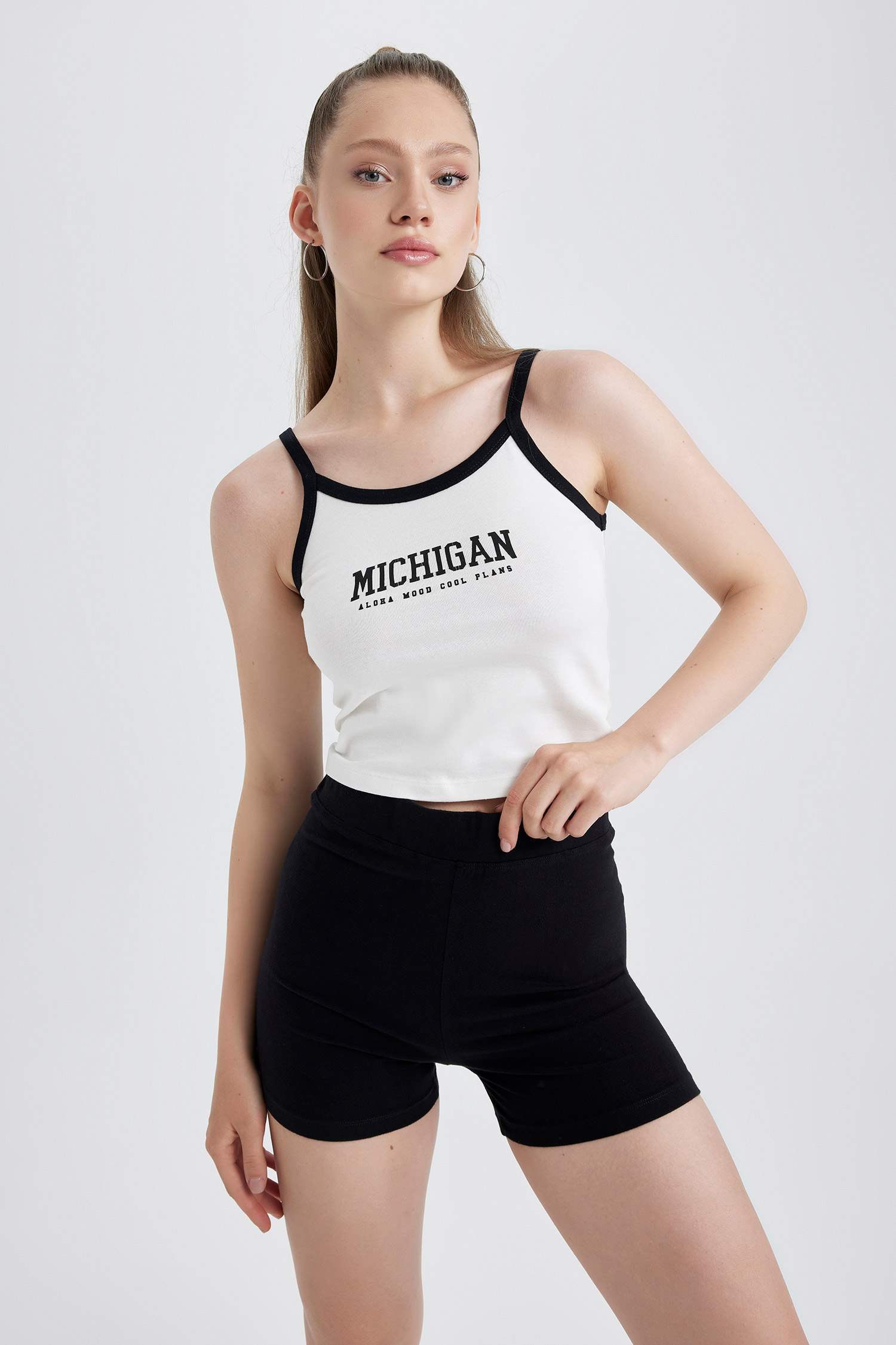 Coool Fitted Baskılı Ribana Atlet