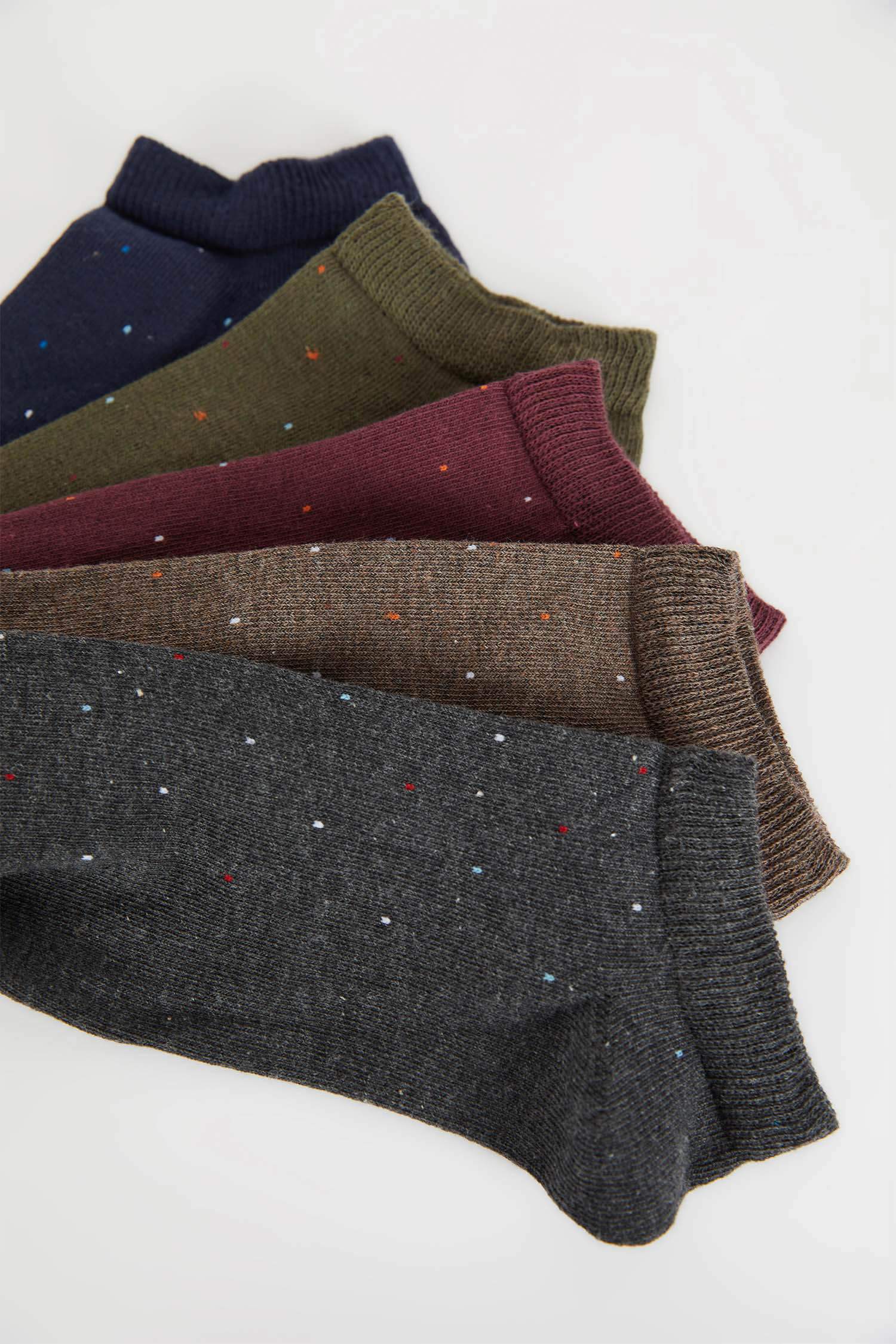 Erkek 5'li Pamuklu Patik Çorap