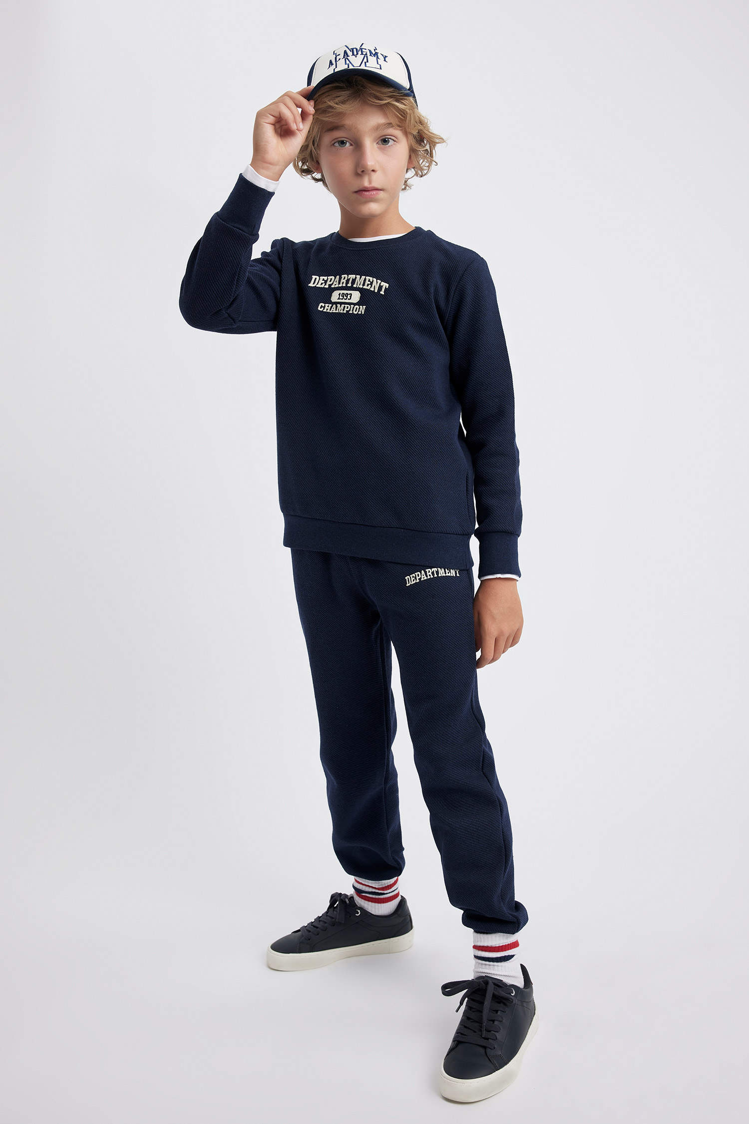 Navy Boys & Teens 2 piece Regular Fit Knitted Set 2849078 | DeFacto