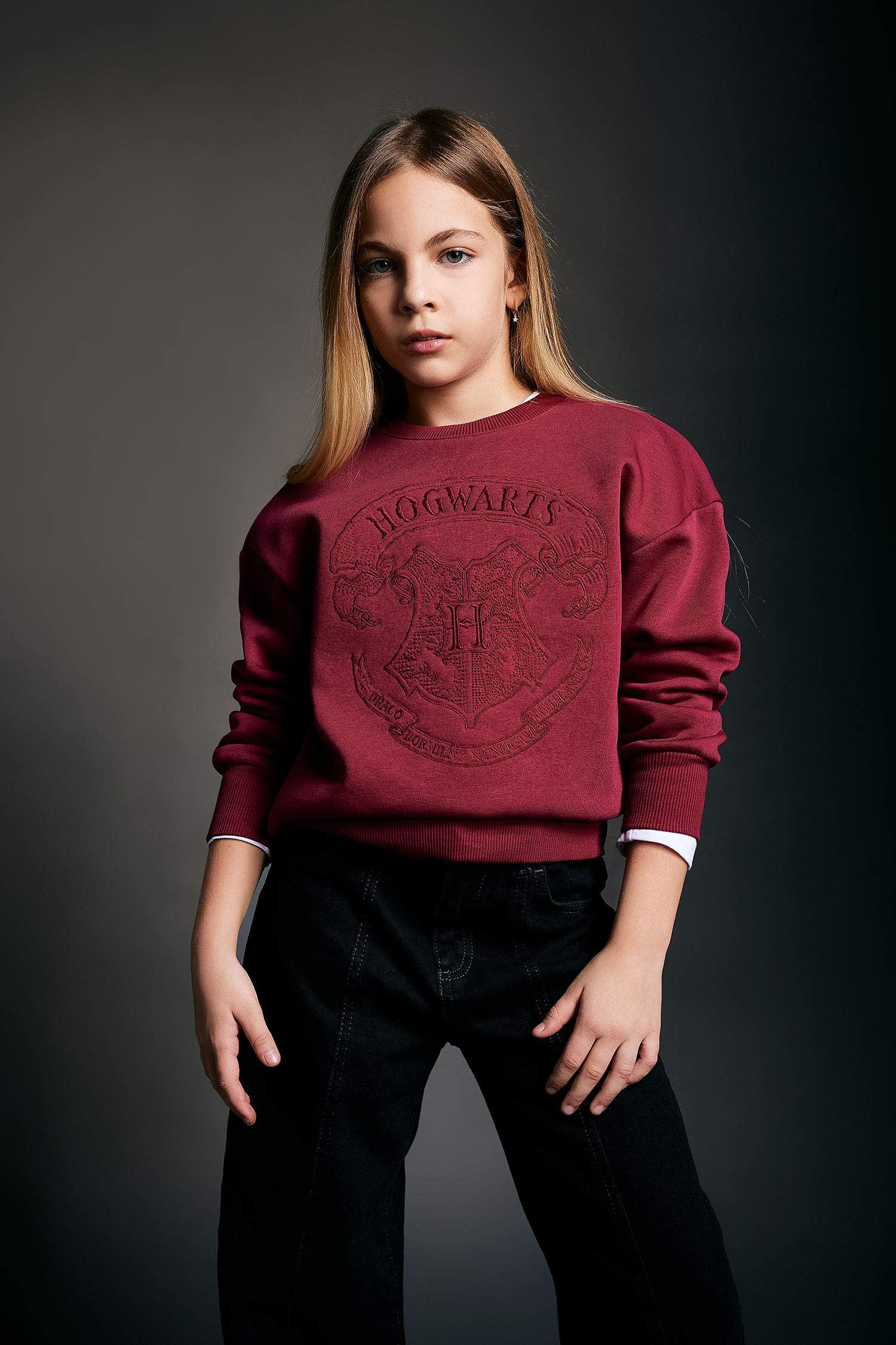 Bordeaux GIRLS TEENS Regular Fit Harry Potter Licensed Crew Neck