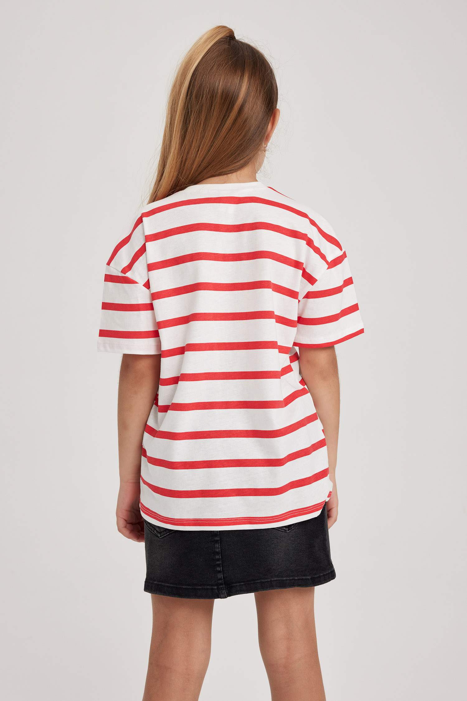 Футболка оверсайз с принтом для девочек