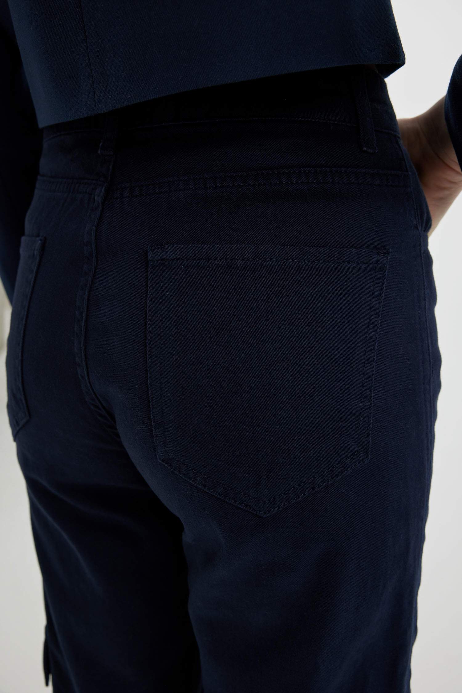 Брюки карго прямого кроя из габардина, Coool