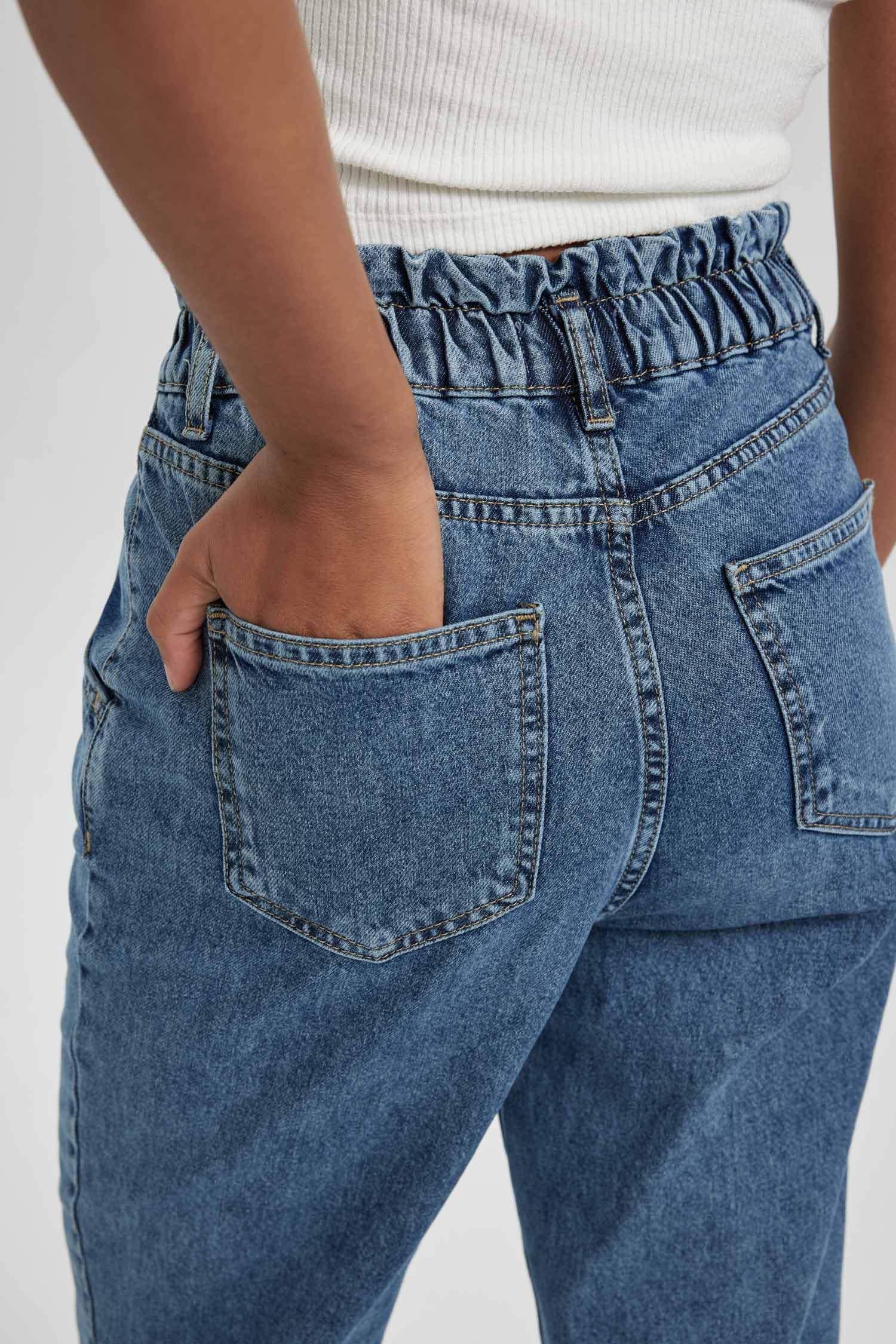 بنطلون جينز بيبرباج بخصر عالي