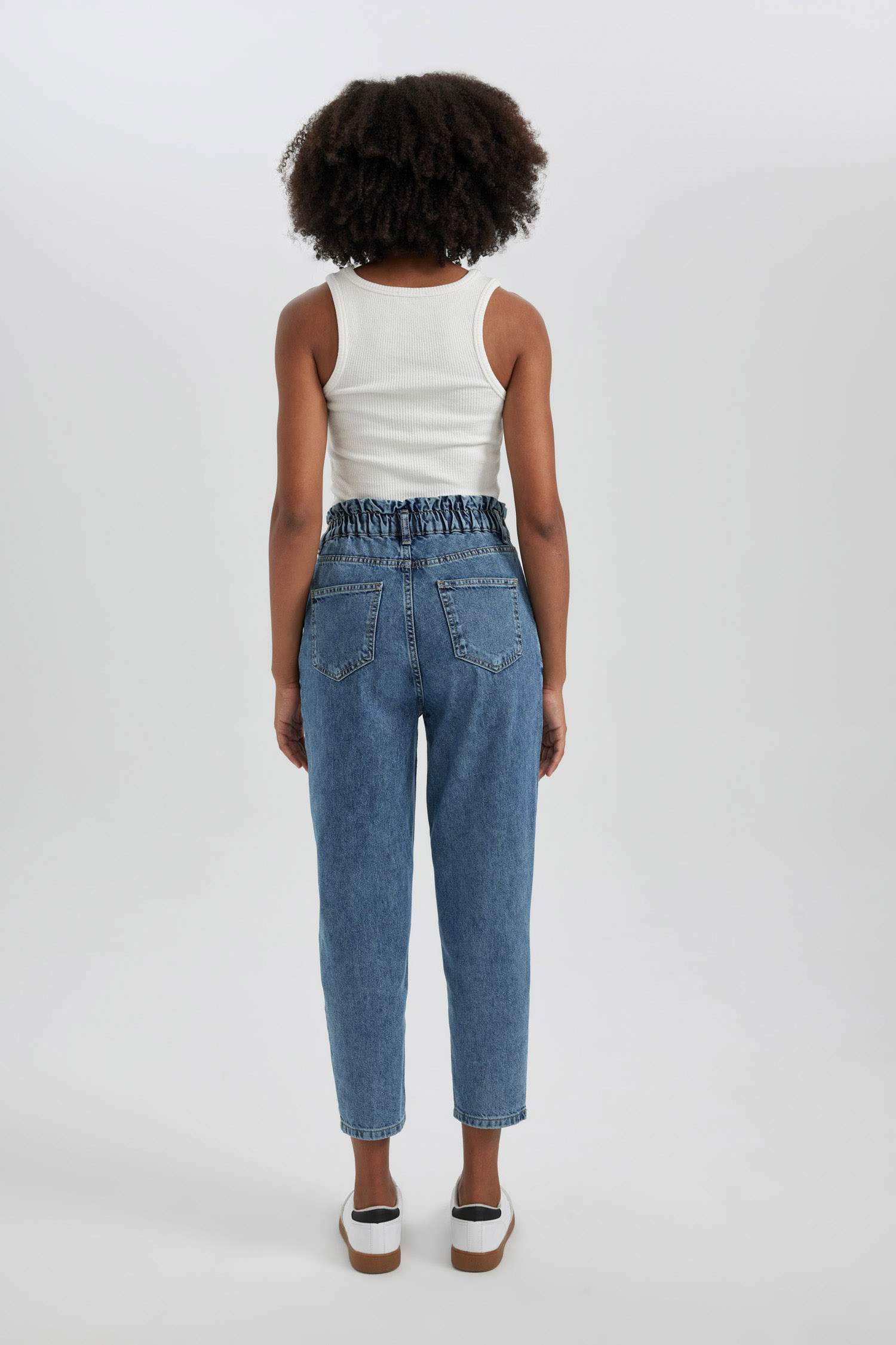 بنطلون جينز بيبرباج بخصر عالي