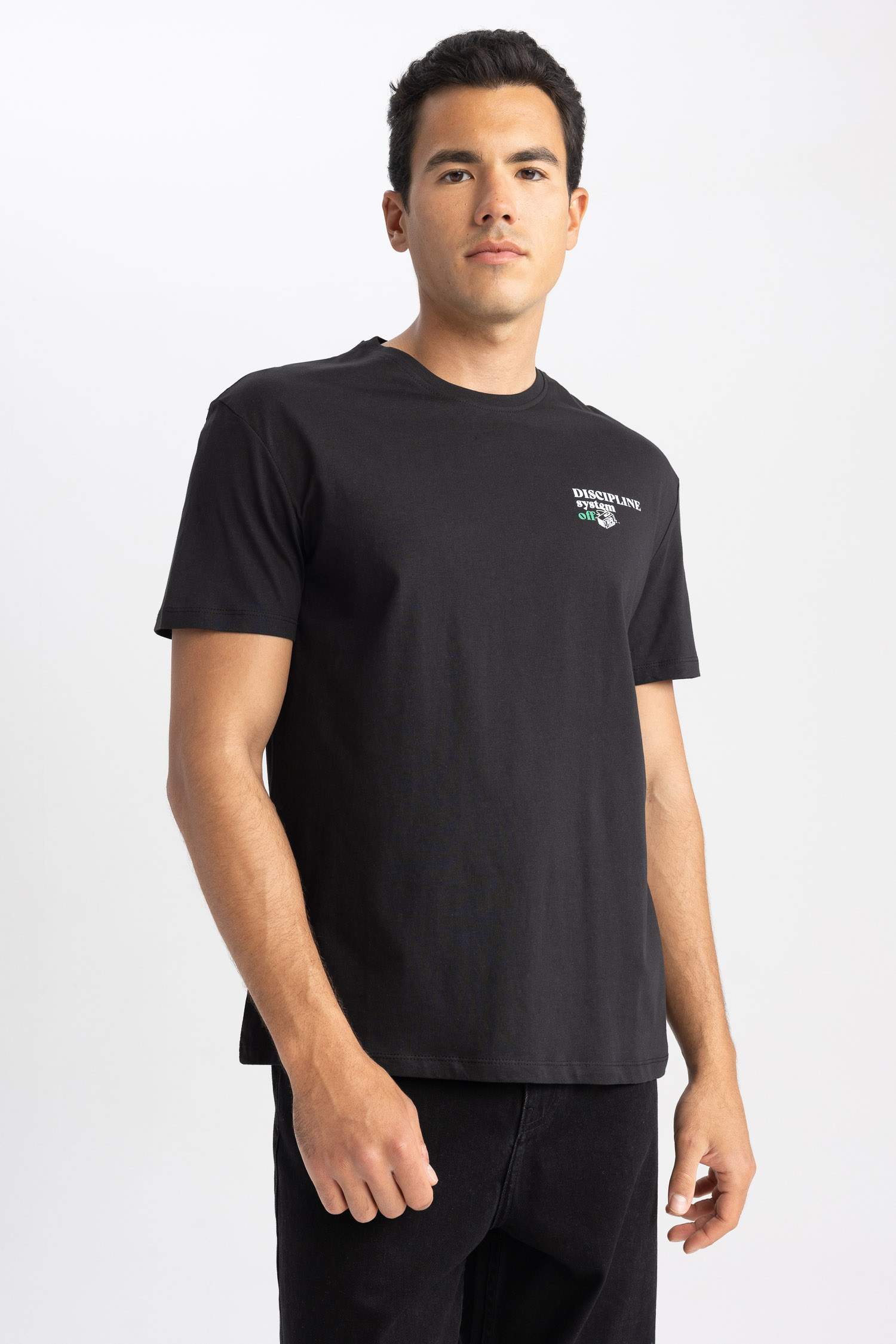 T-Shirt Coupe Régulière à Col rond