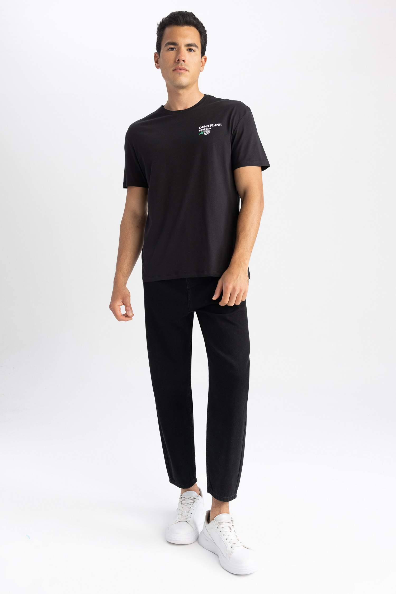 T-Shirt Coupe Régulière à Col rond