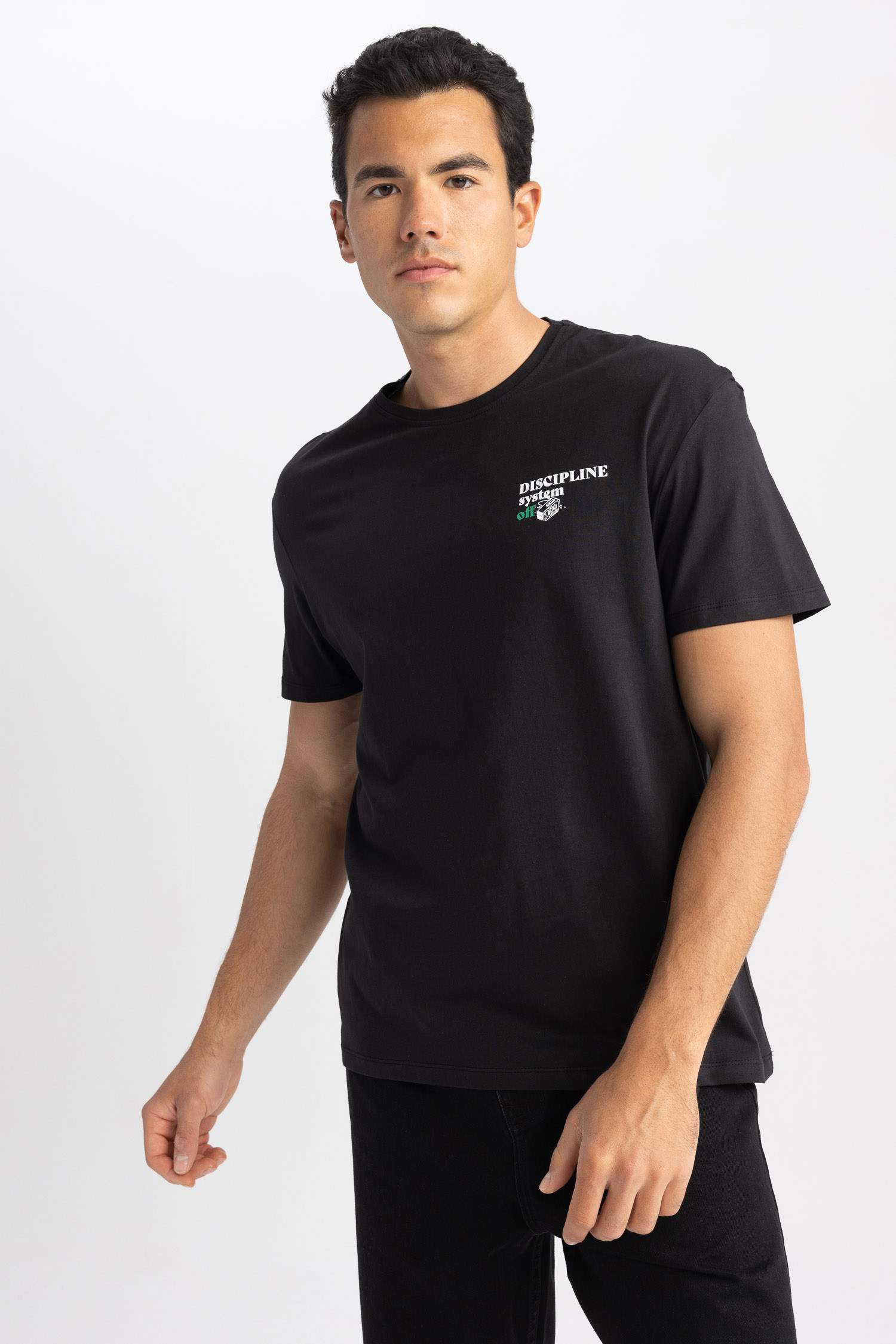 T-Shirt Coupe Régulière à Col rond