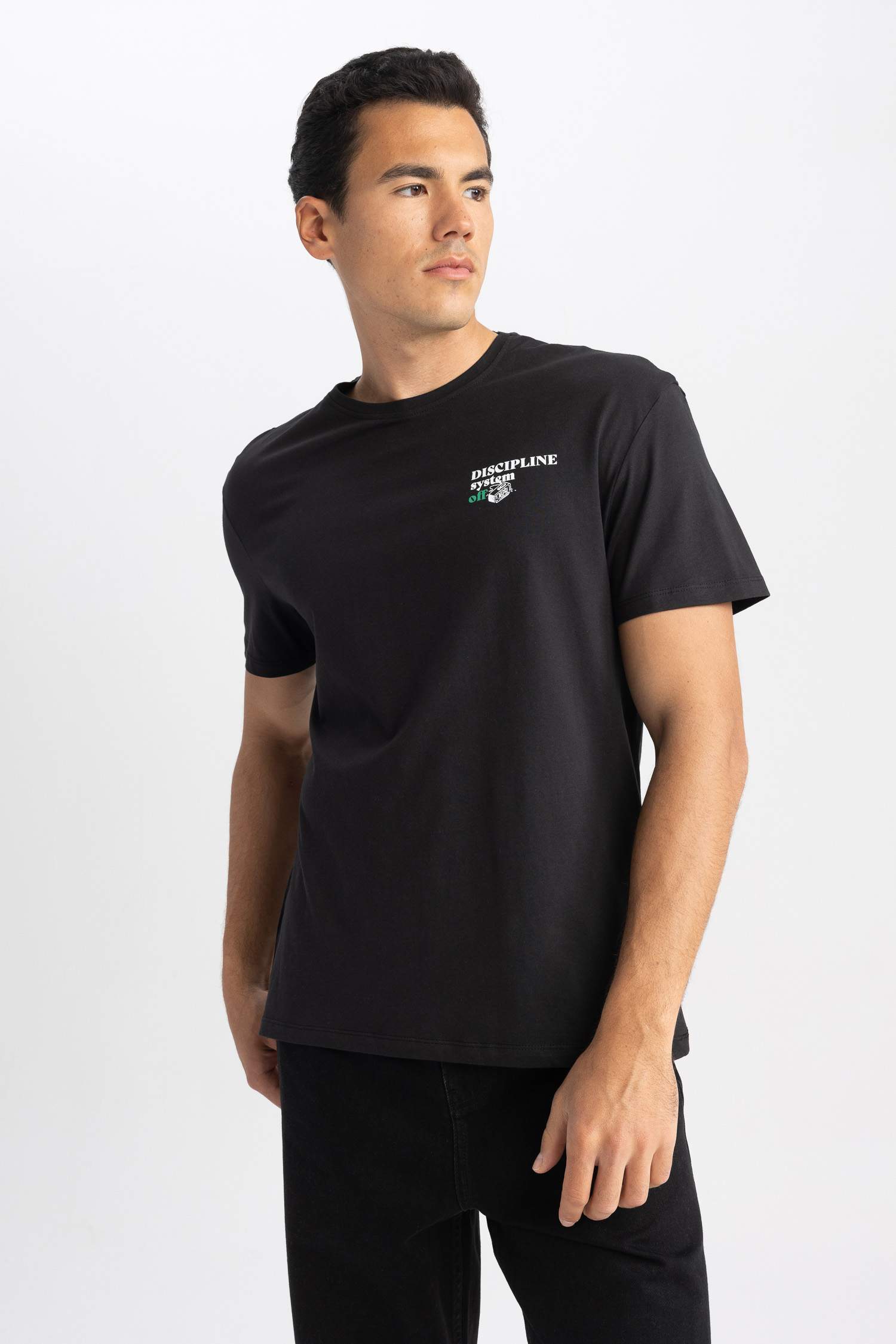 T-Shirt Coupe Régulière à Col rond