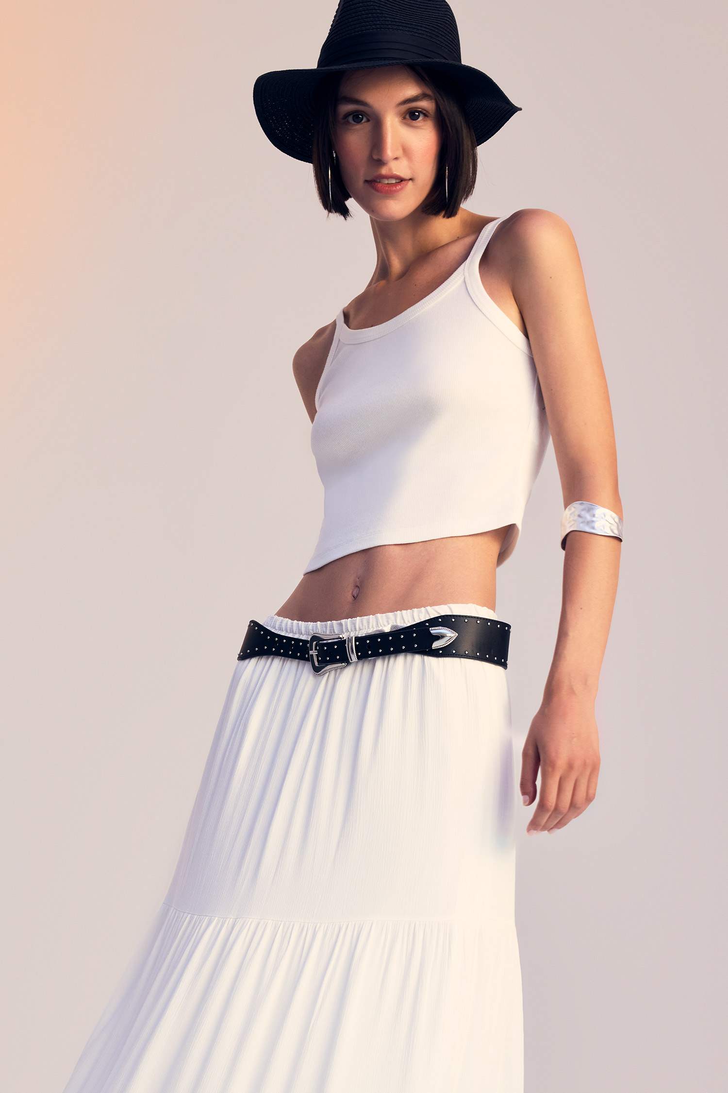 Fitted Corduroy Basic Tank Top