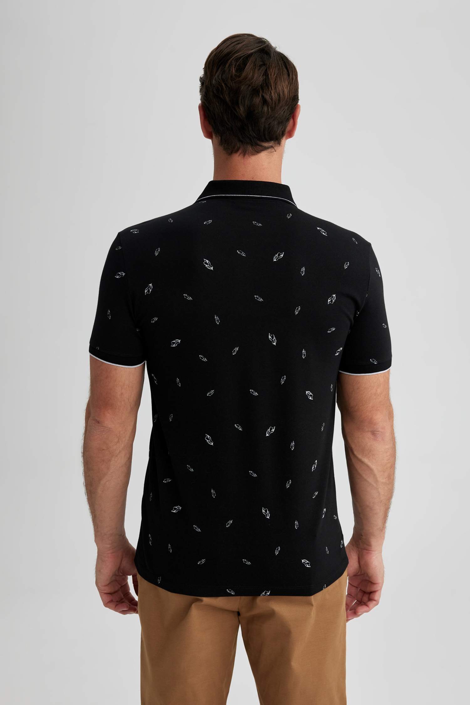 Slim Fit Printed Polo T-Shirt