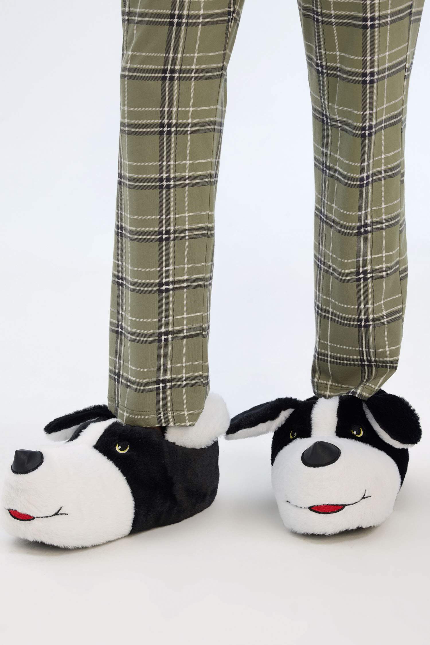 Erkek Köpek Temalı Düz Taban Panduf