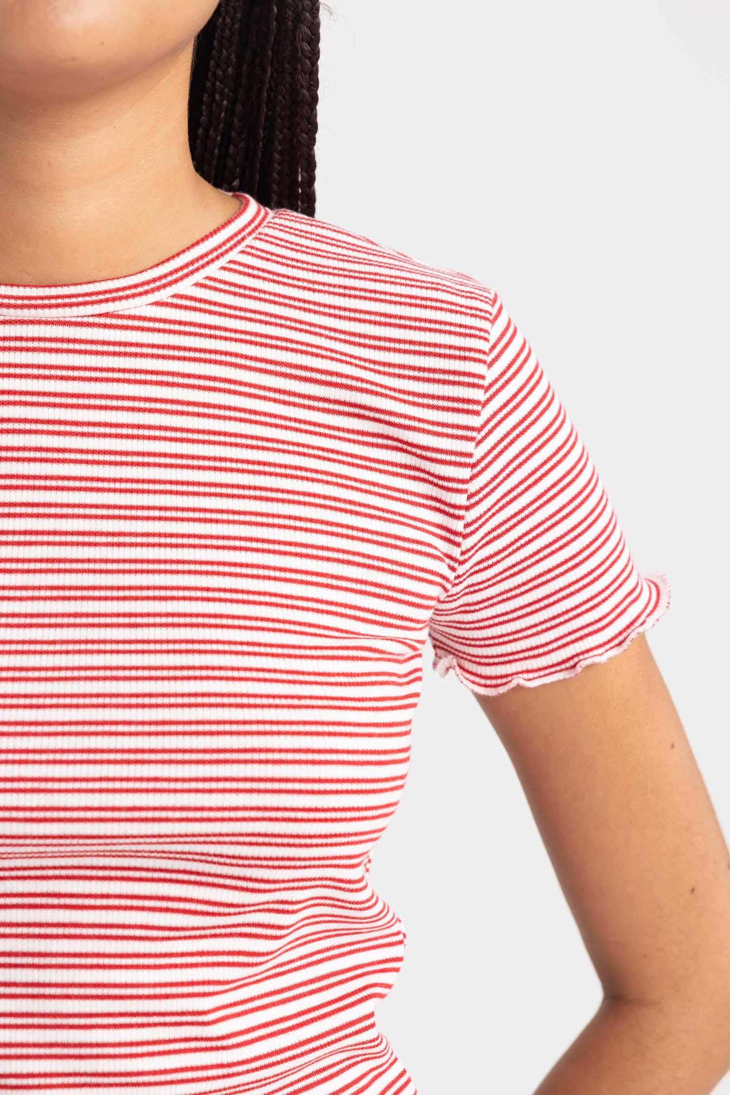 تي شيرت نص ردن سليم فيت بياخة مستديرة