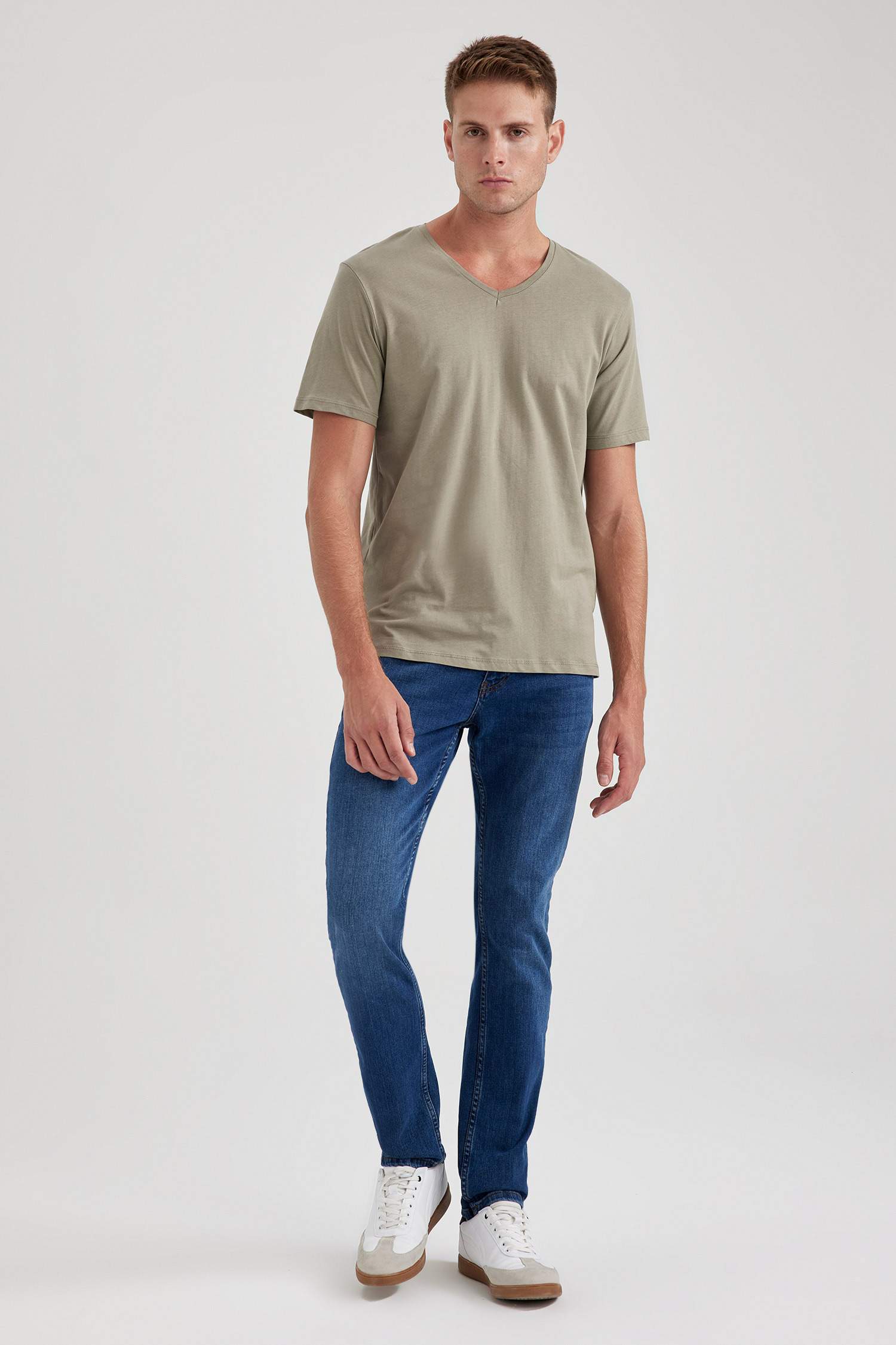 تي شيرت قطن سليم فيت بياخة V