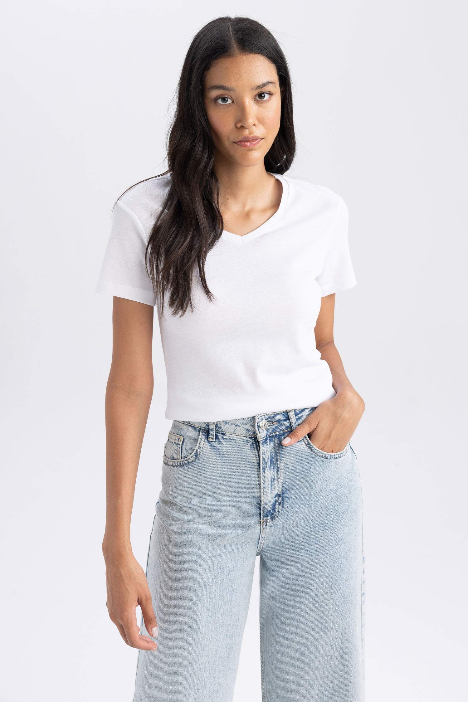 تي شيرت نص ردن سليم فيت