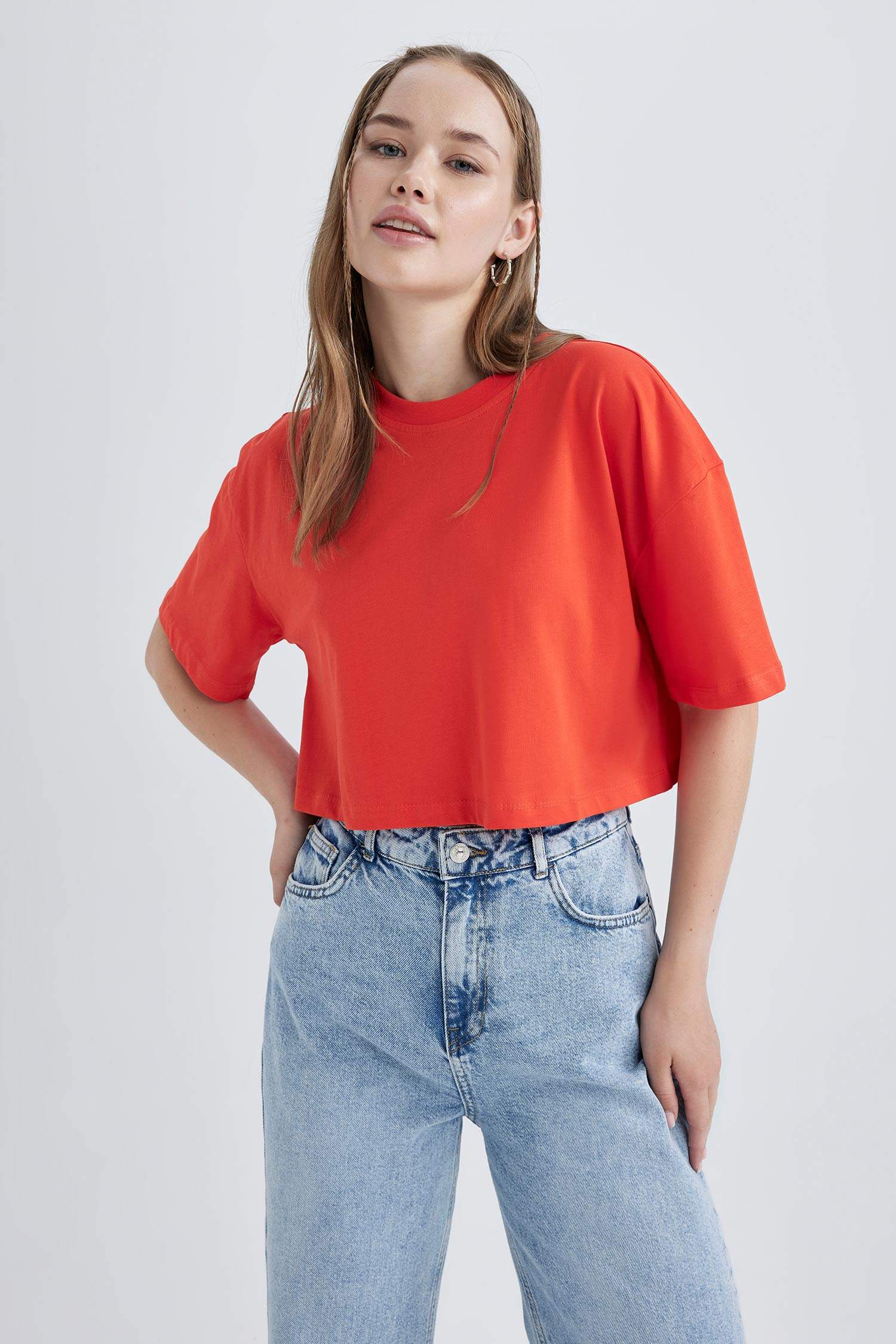 Oversize Fit Cotton Short Sleeve T-Shirt