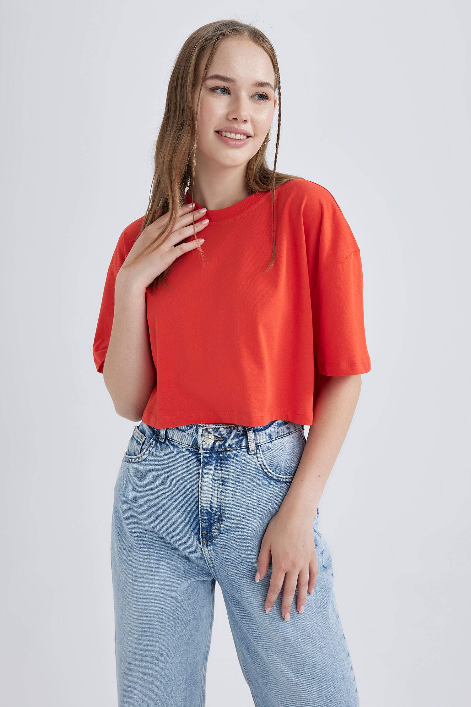 Oversize Fit Cotton Short Sleeve T-Shirt