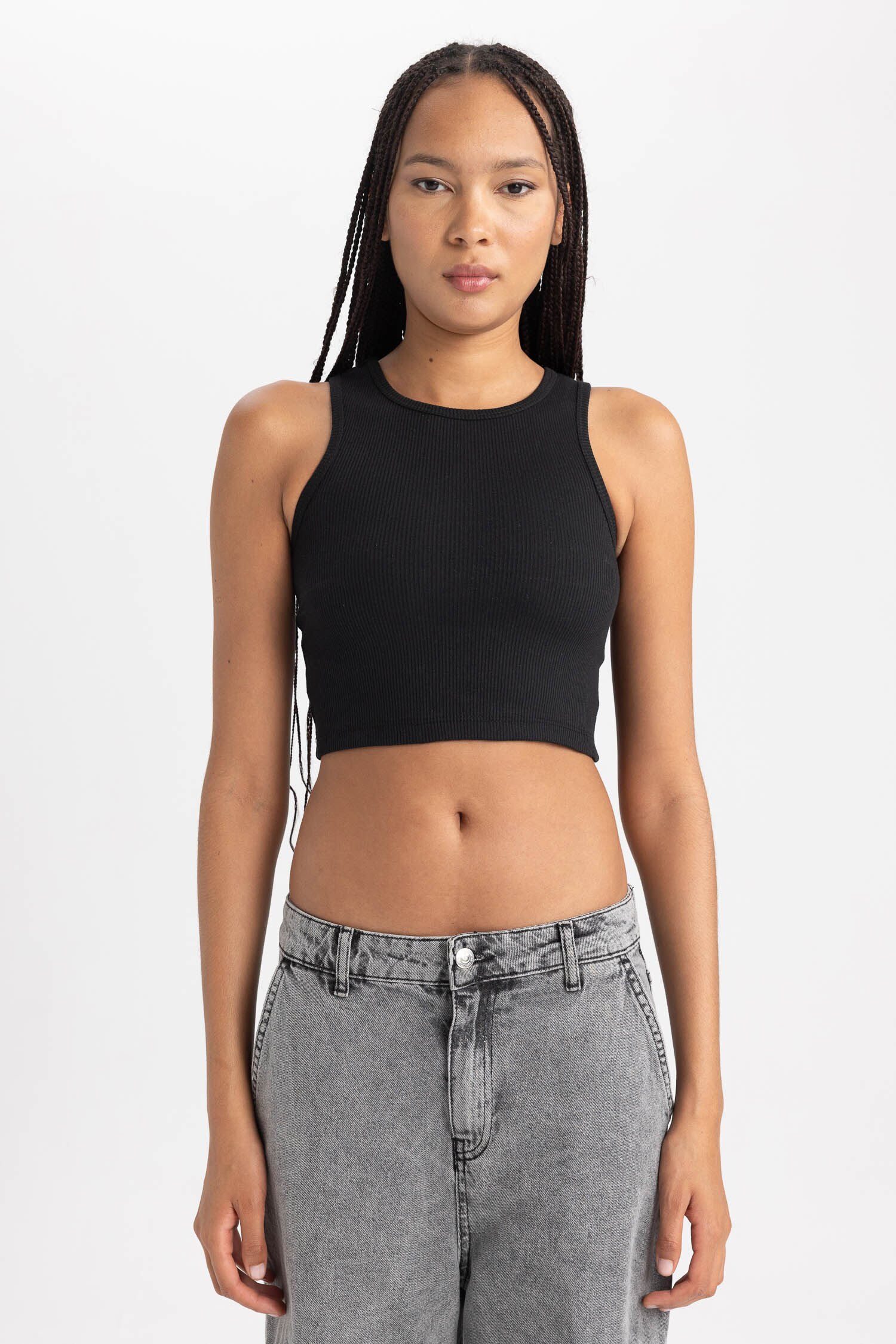 DeFacto Fıtted Halter Yaka Atlet görsel 3