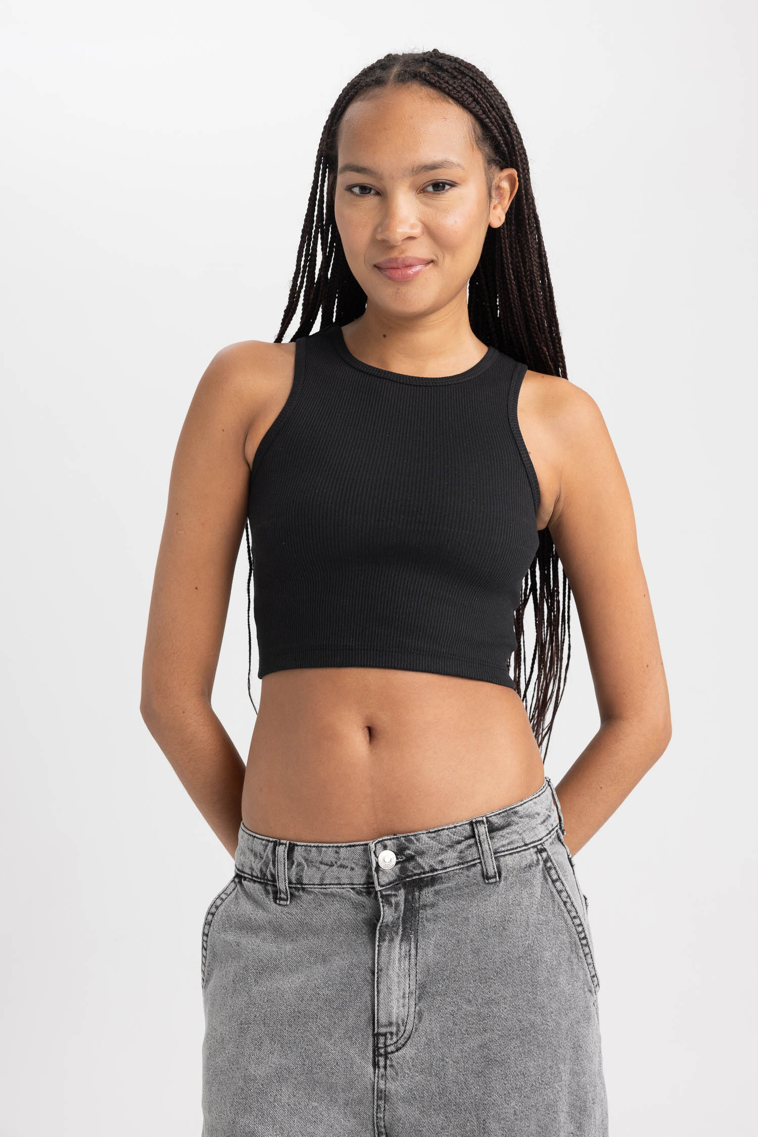 DeFacto Fıtted Halter Yaka Atlet görsel 4