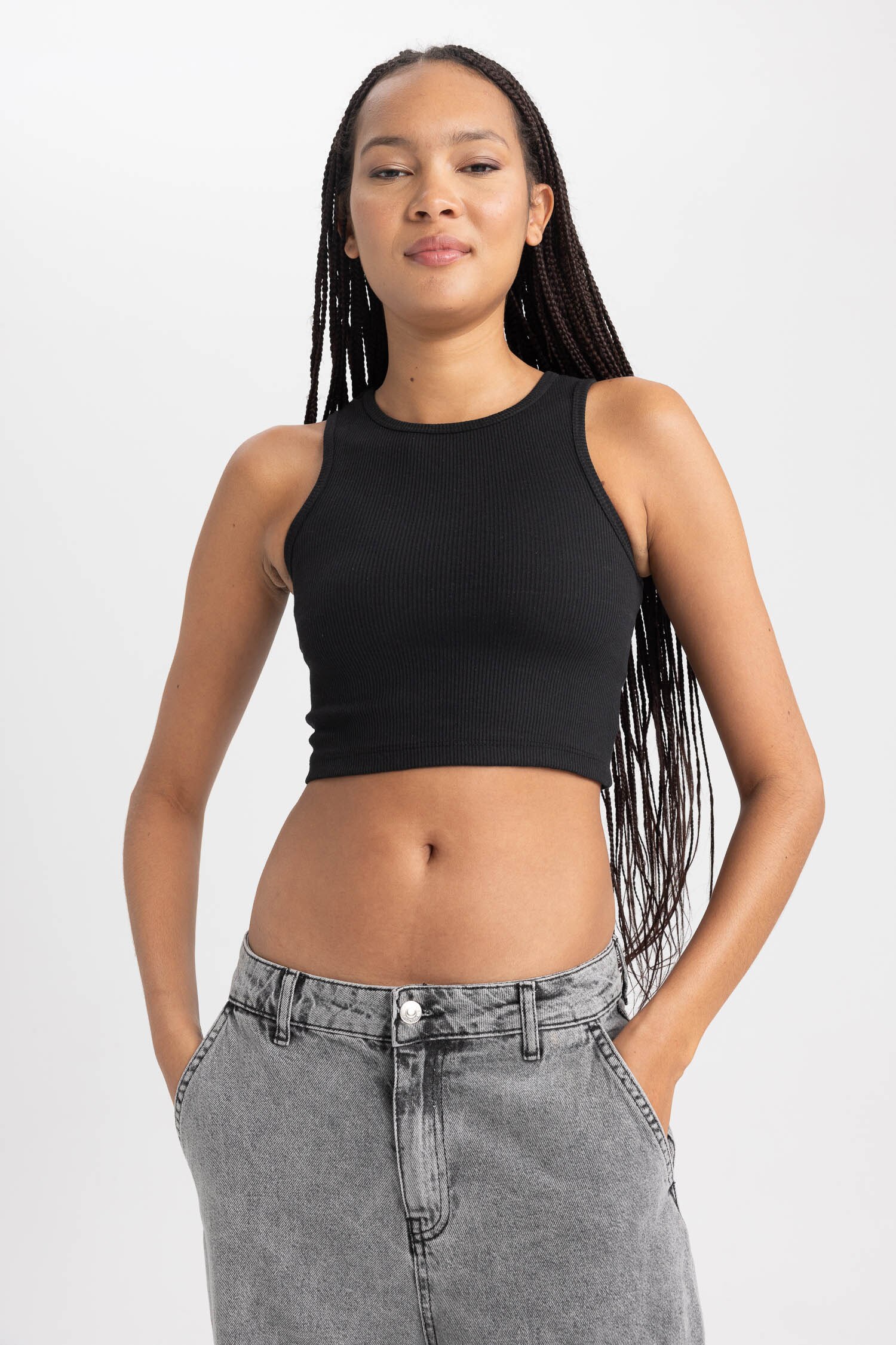DeFacto Fıtted Halter Yaka Atlet görsel 5