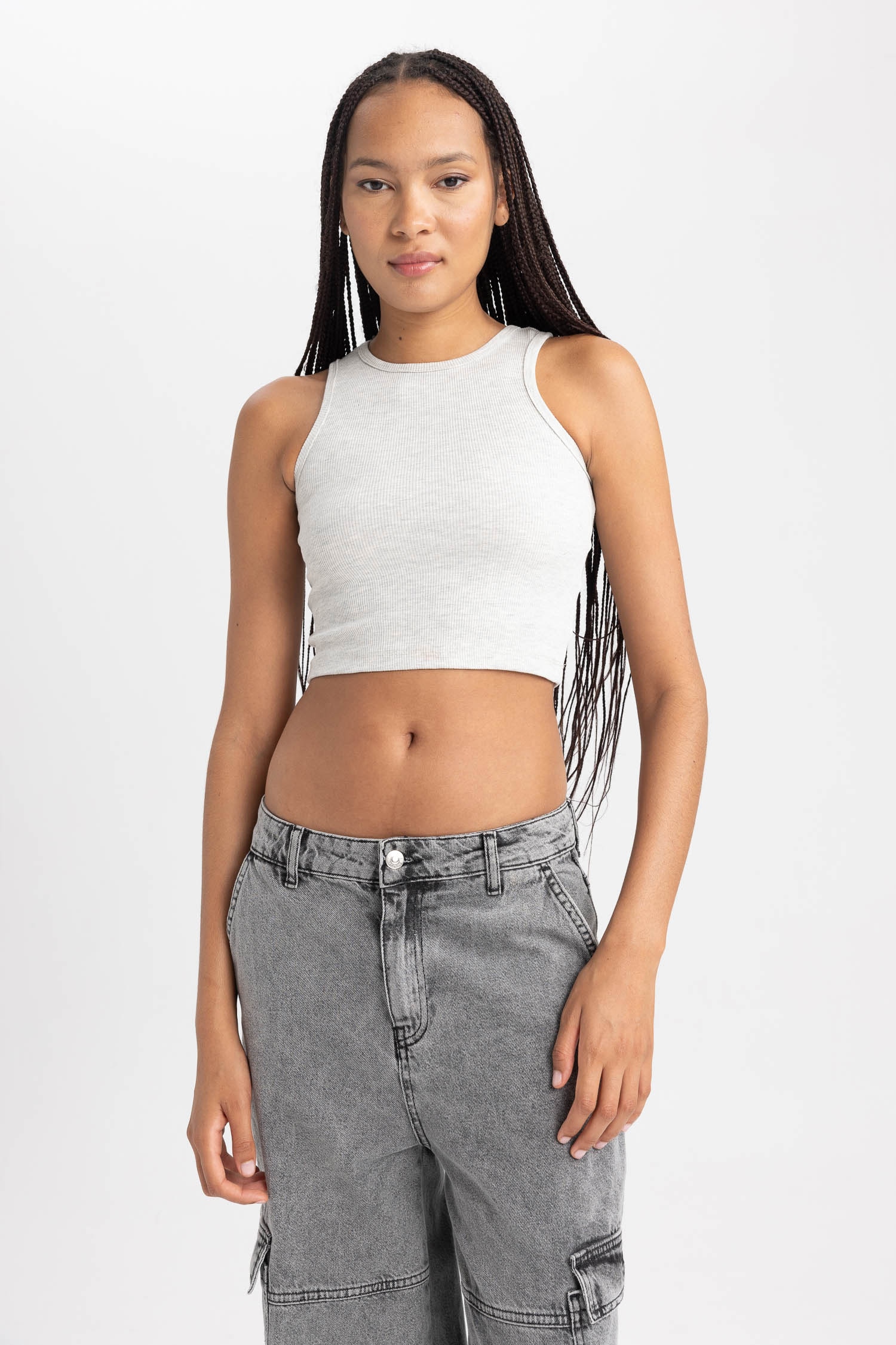DeFacto Fıtted Halter Yaka Atlet görsel 3
