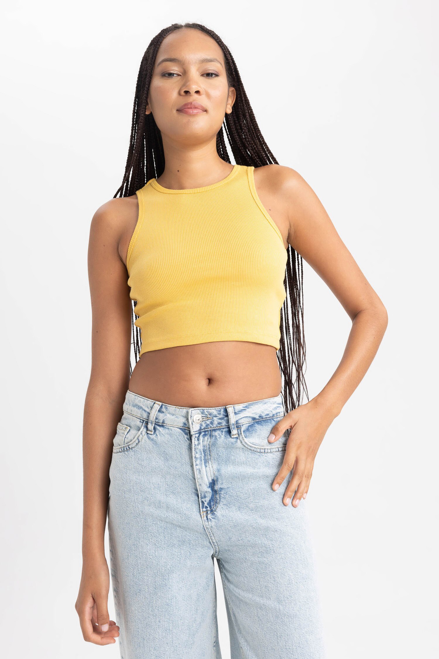 DeFacto Fıtted Halter Yaka Atlet görsel 5