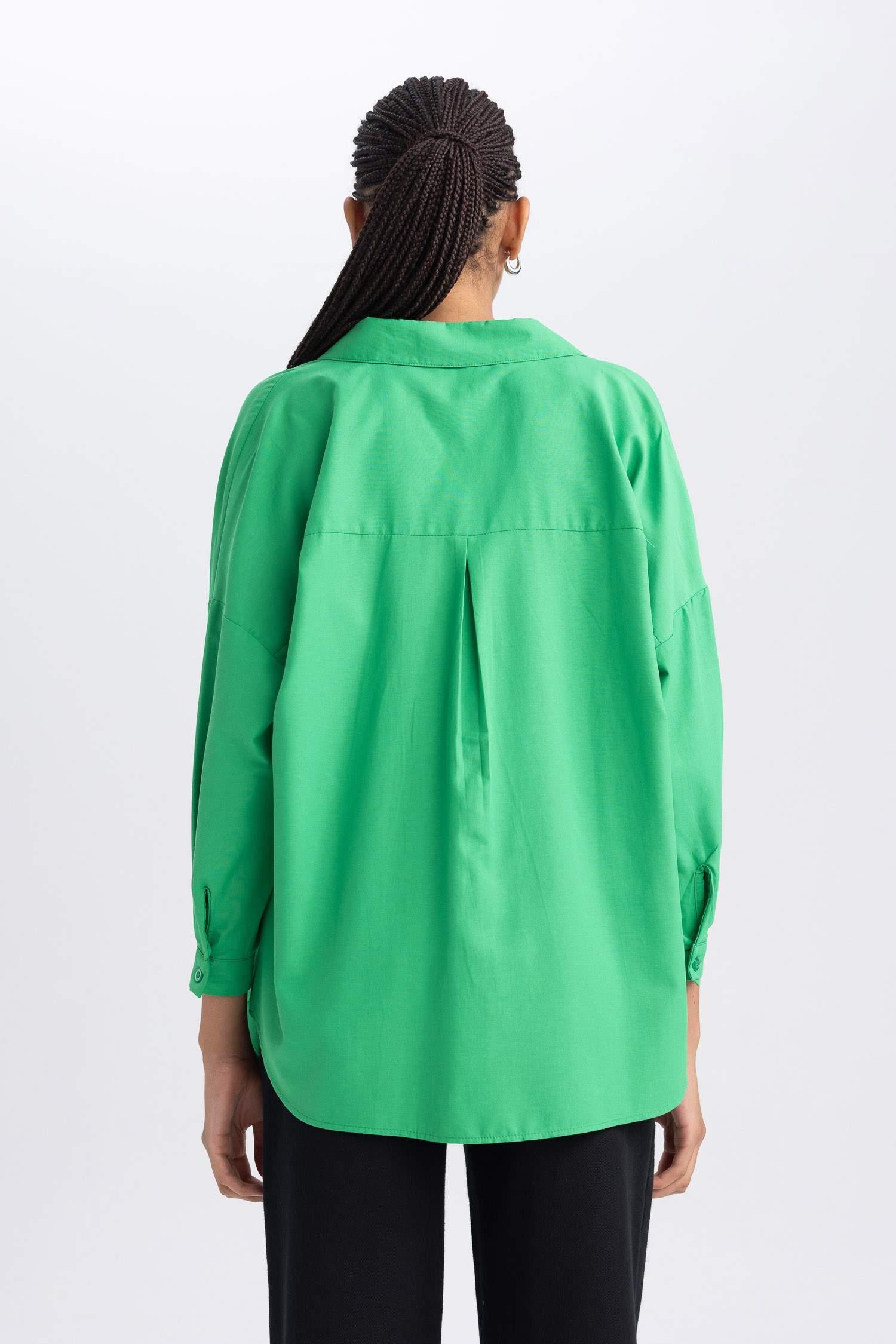 قميص ردن طويل بوبلين اوفر سايز