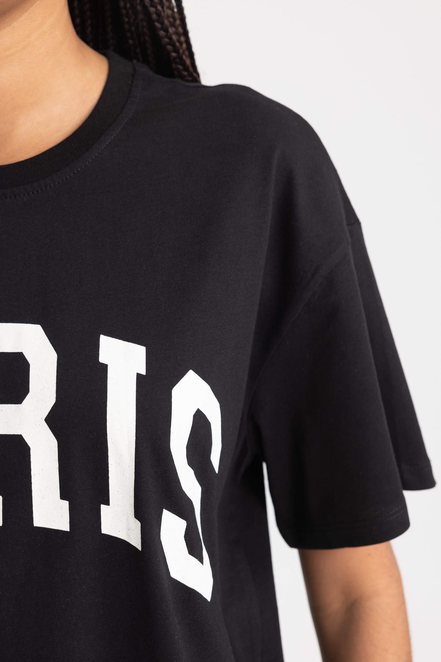 تيشيرت اوفر سايز نص ردن ياخة مستديرة