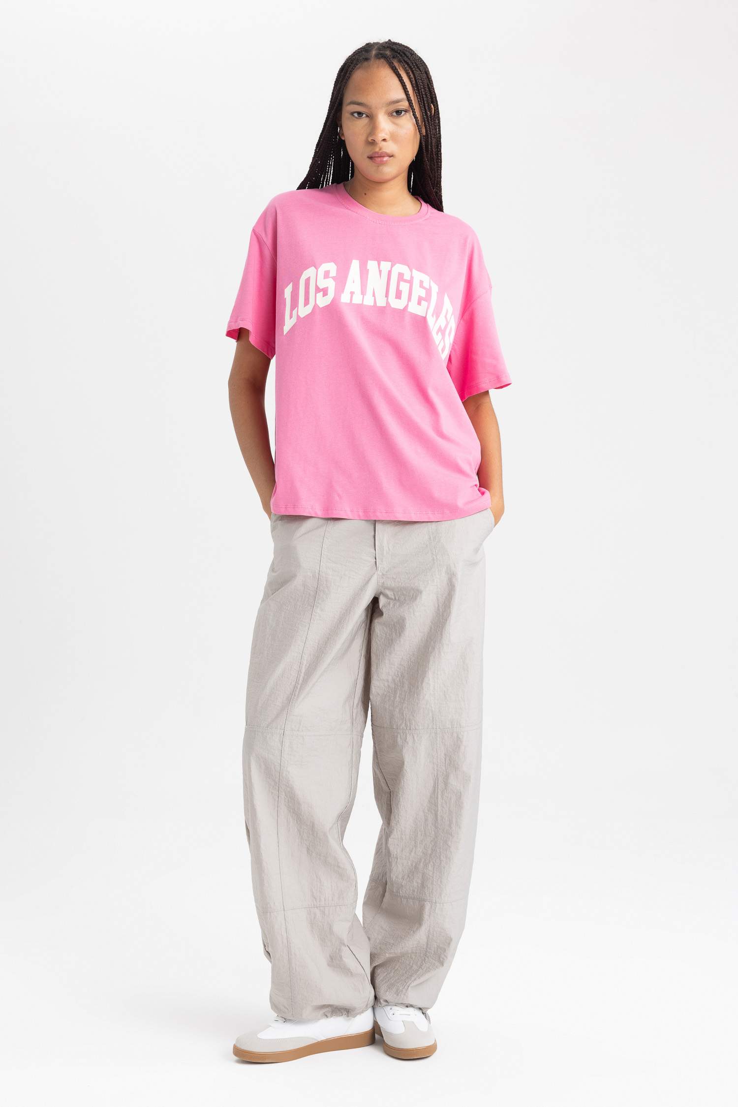 Oversize Fit Crew Neck Short Sleeve T-Shirt