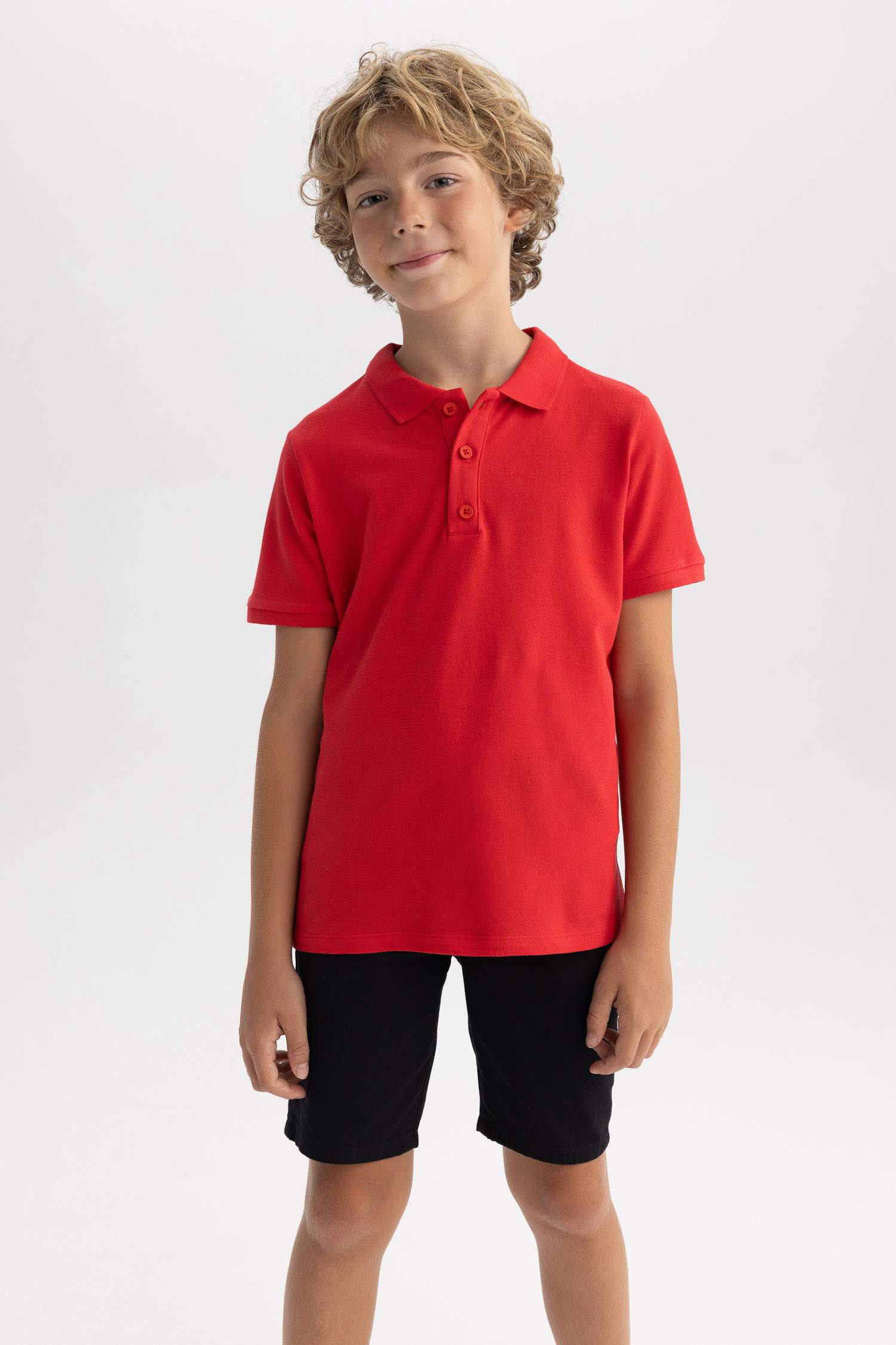 Boy Regular Fit Polo Collar Pique Polo T-Shirt