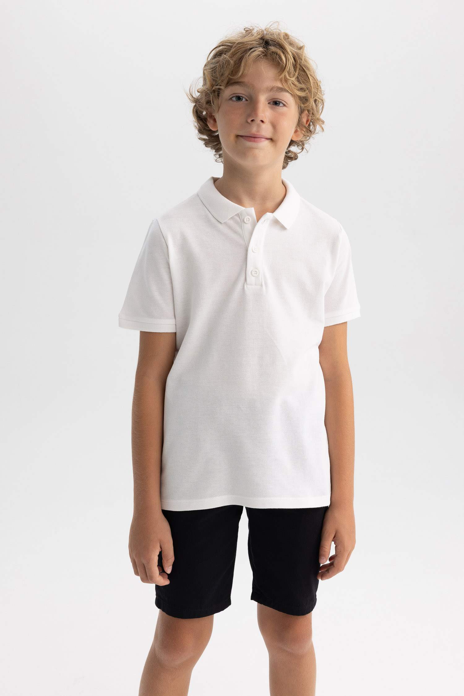 Boy Pique Short Sleeve Basic Polo T-Shirt