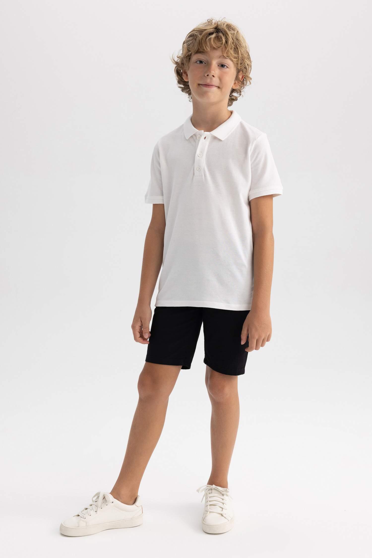 Boy Pique Short Sleeve Basic Polo T-Shirt