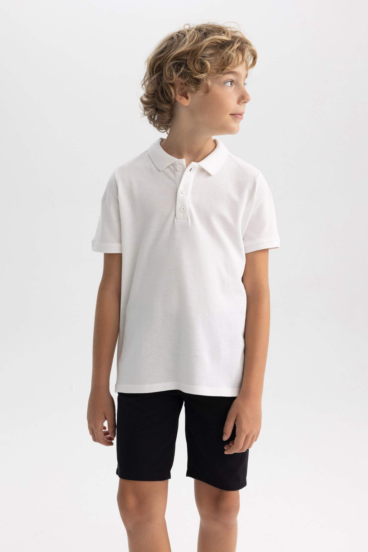 Boy Pique Short Sleeve Basic Polo T-Shirt