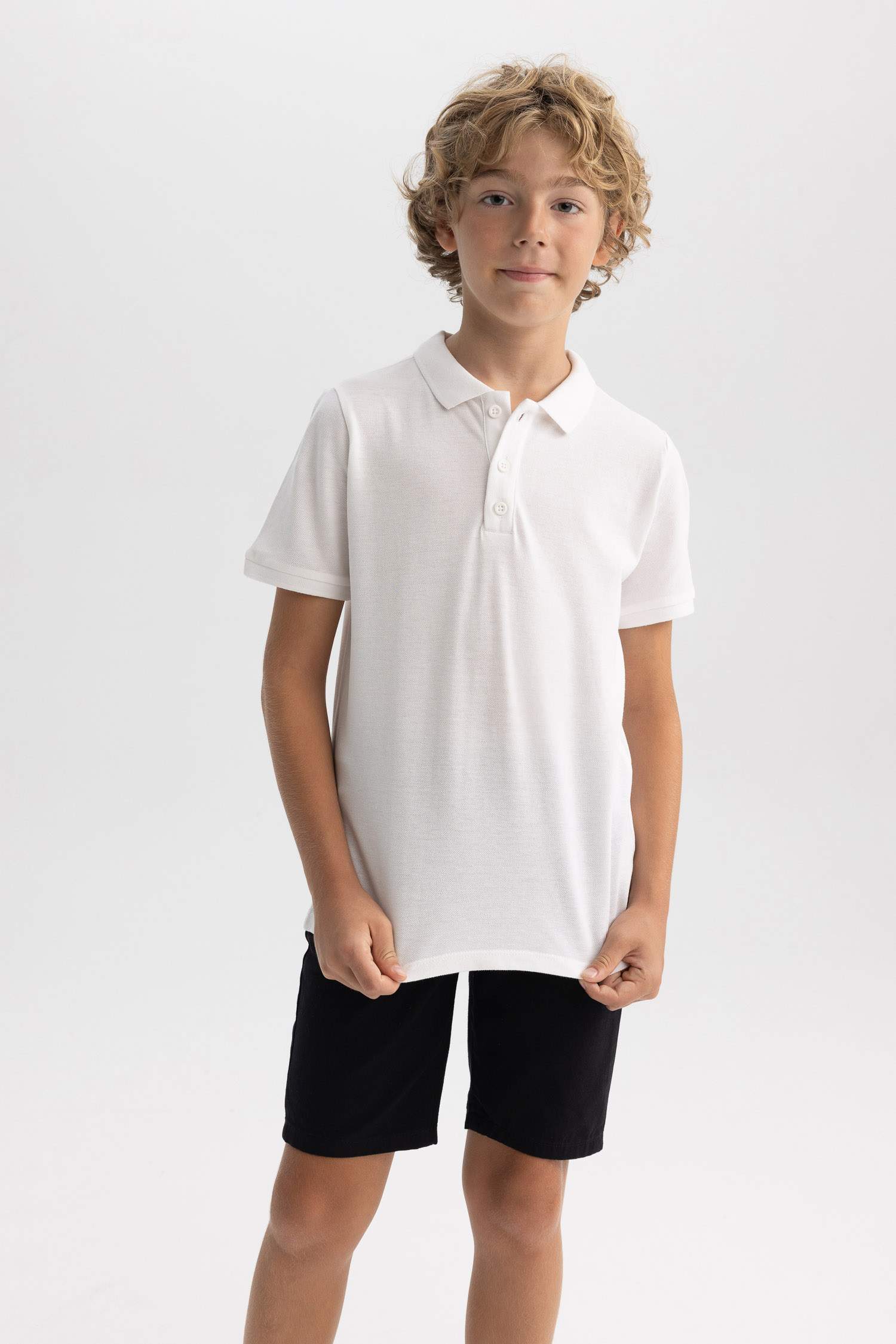 Boy Pique Short Sleeve Basic Polo T-Shirt