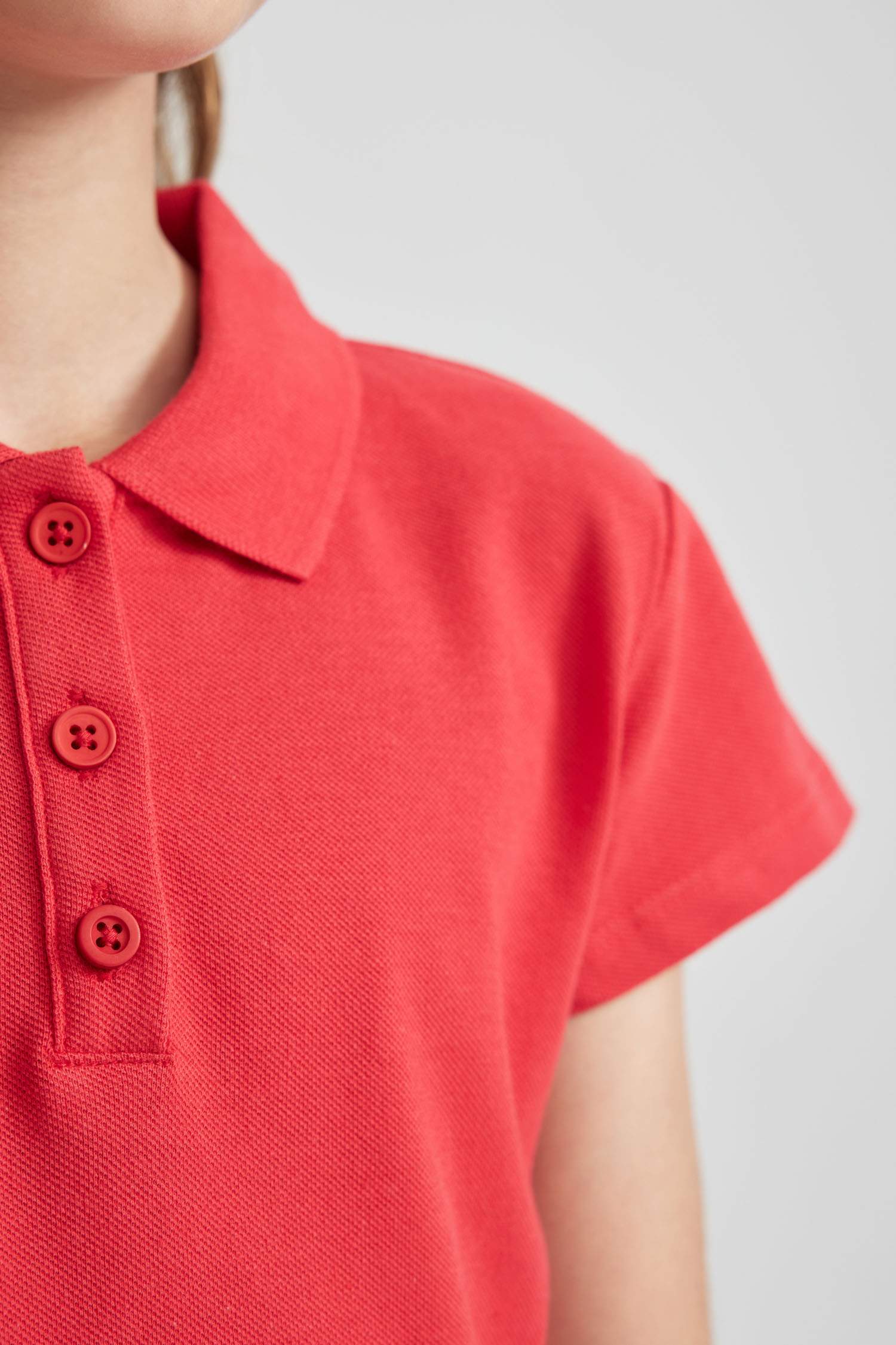 تيشيرت بولو بناتي نص ردن قطن قصة عادية