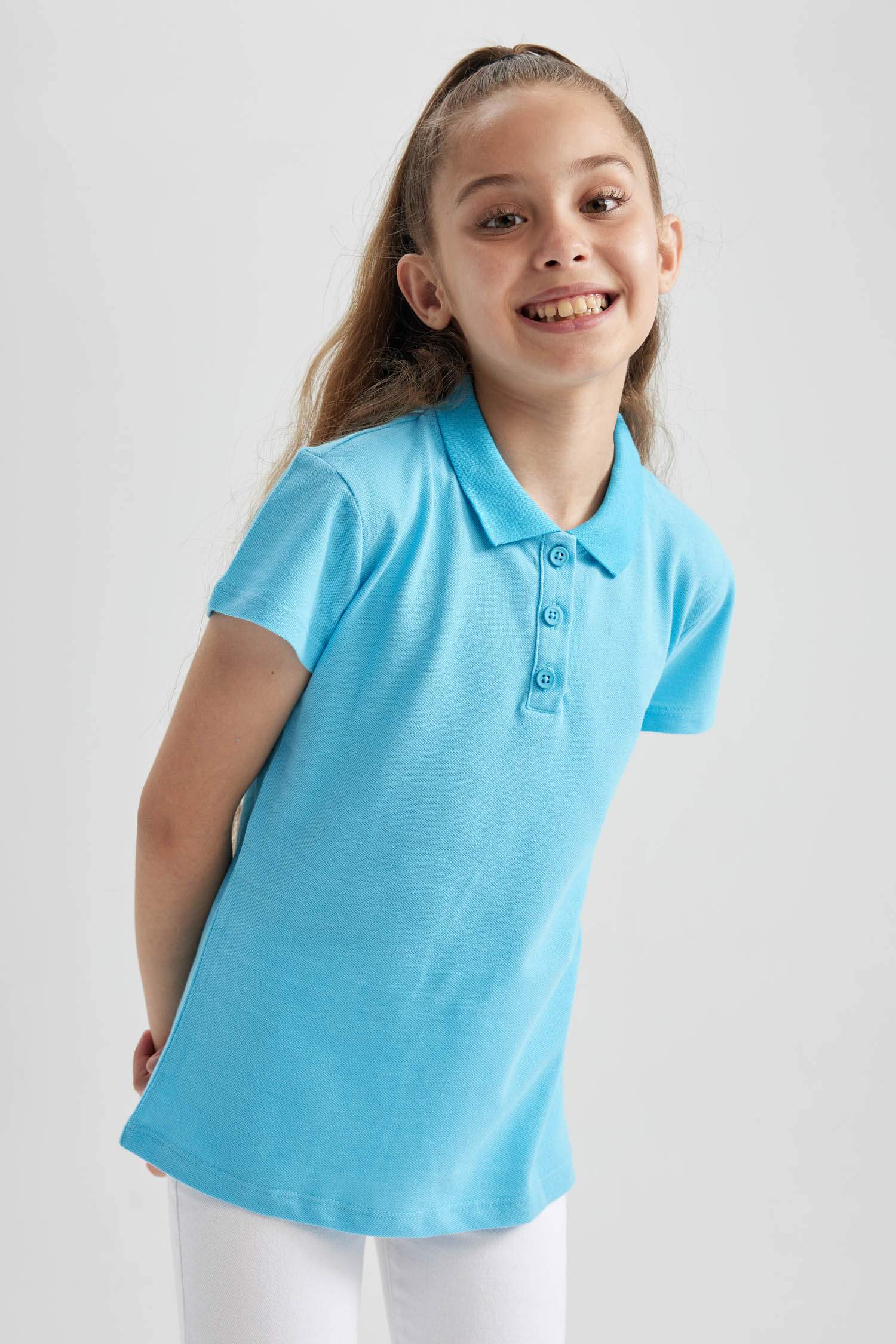 تيشيرت بولو بناتي نص ردن قطن قصة عادية