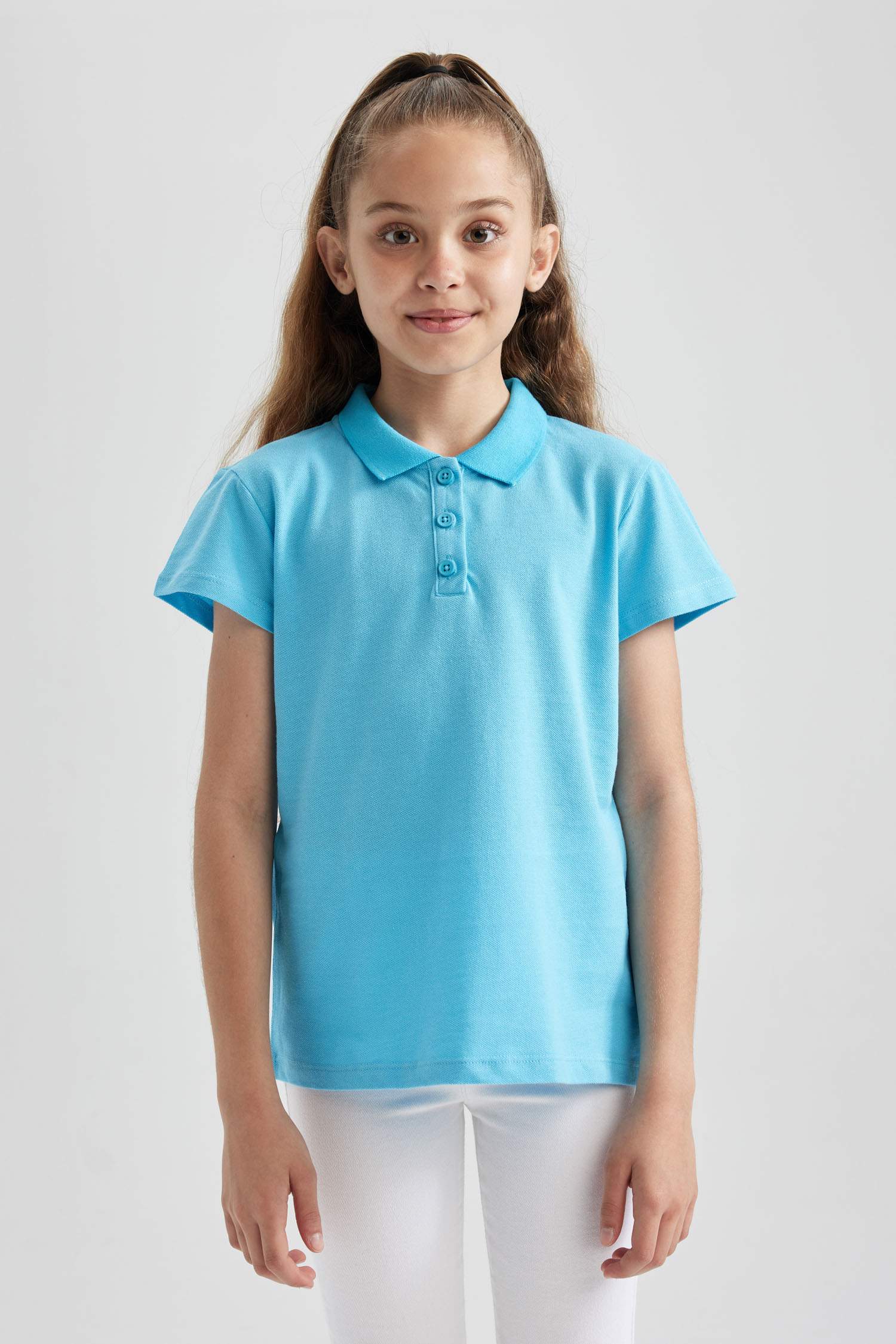 تيشيرت بولو بناتي نص ردن قطن قصة عادية