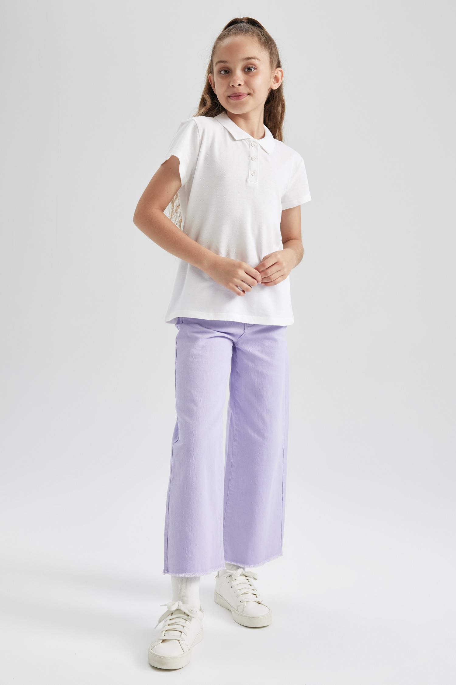 تيشيرت بولو بناتي نص ردن قطن قصة عادية