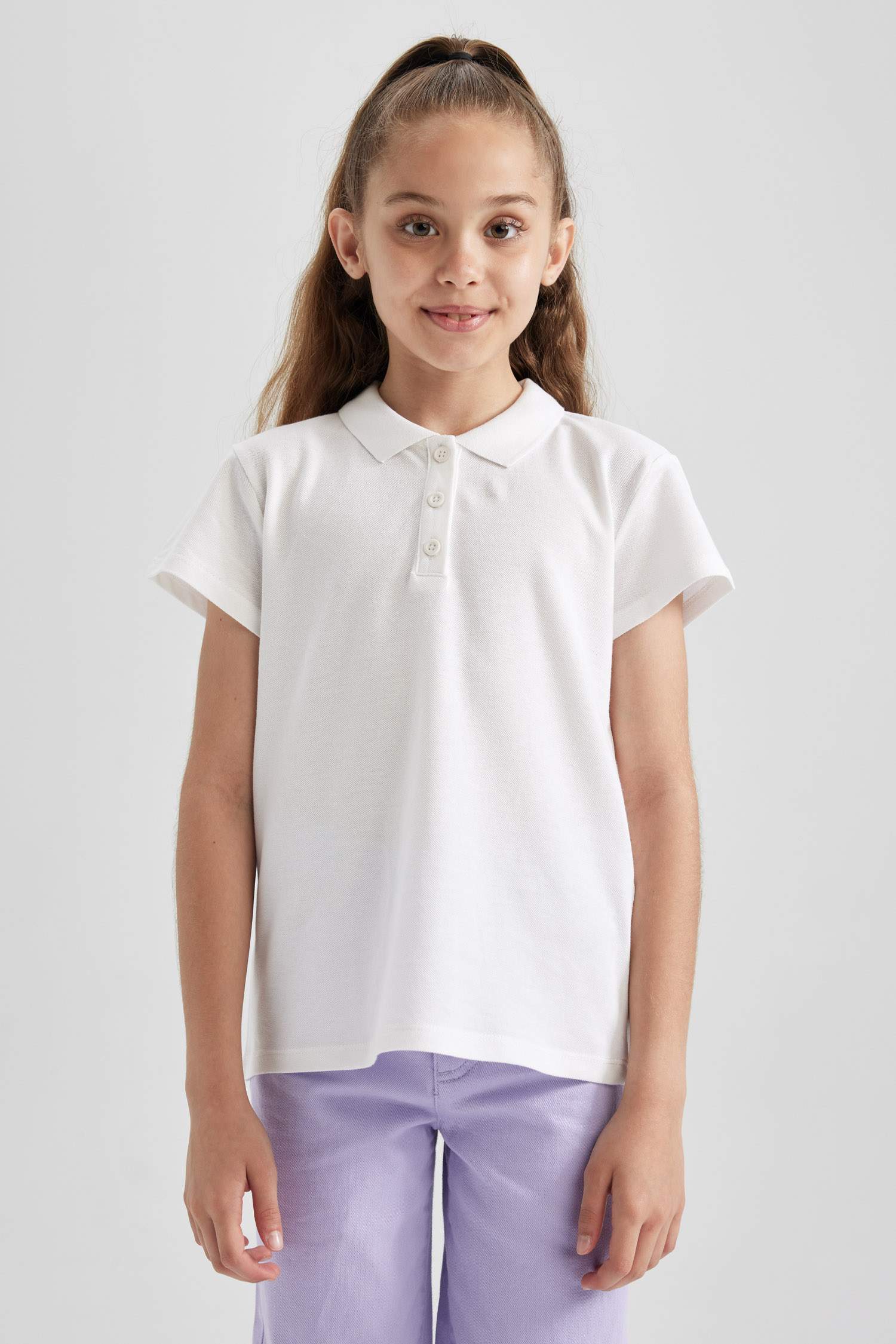 تيشيرت بولو بناتي نص ردن قطن قصة عادية