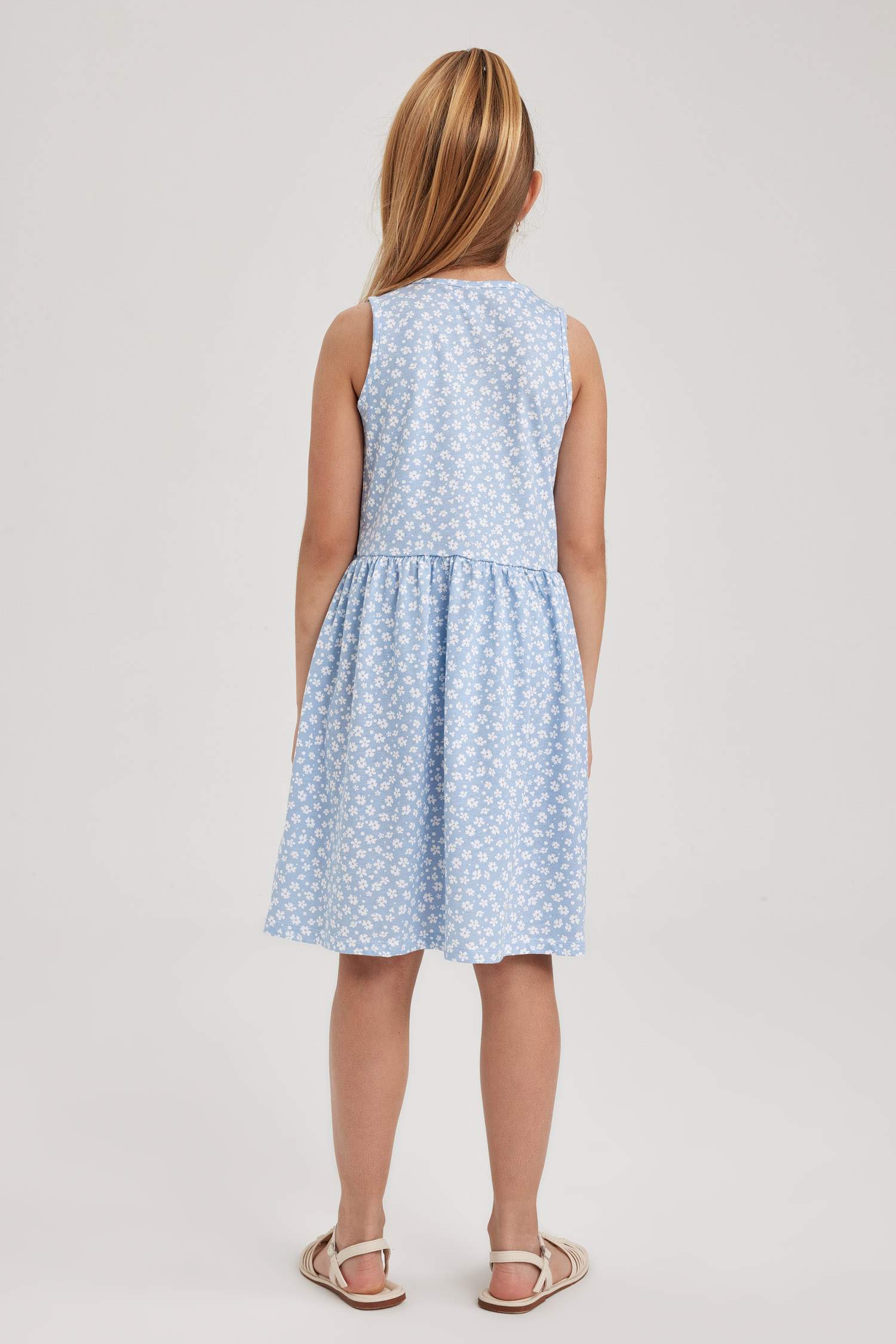 Girl Patterned Cotton Dress
