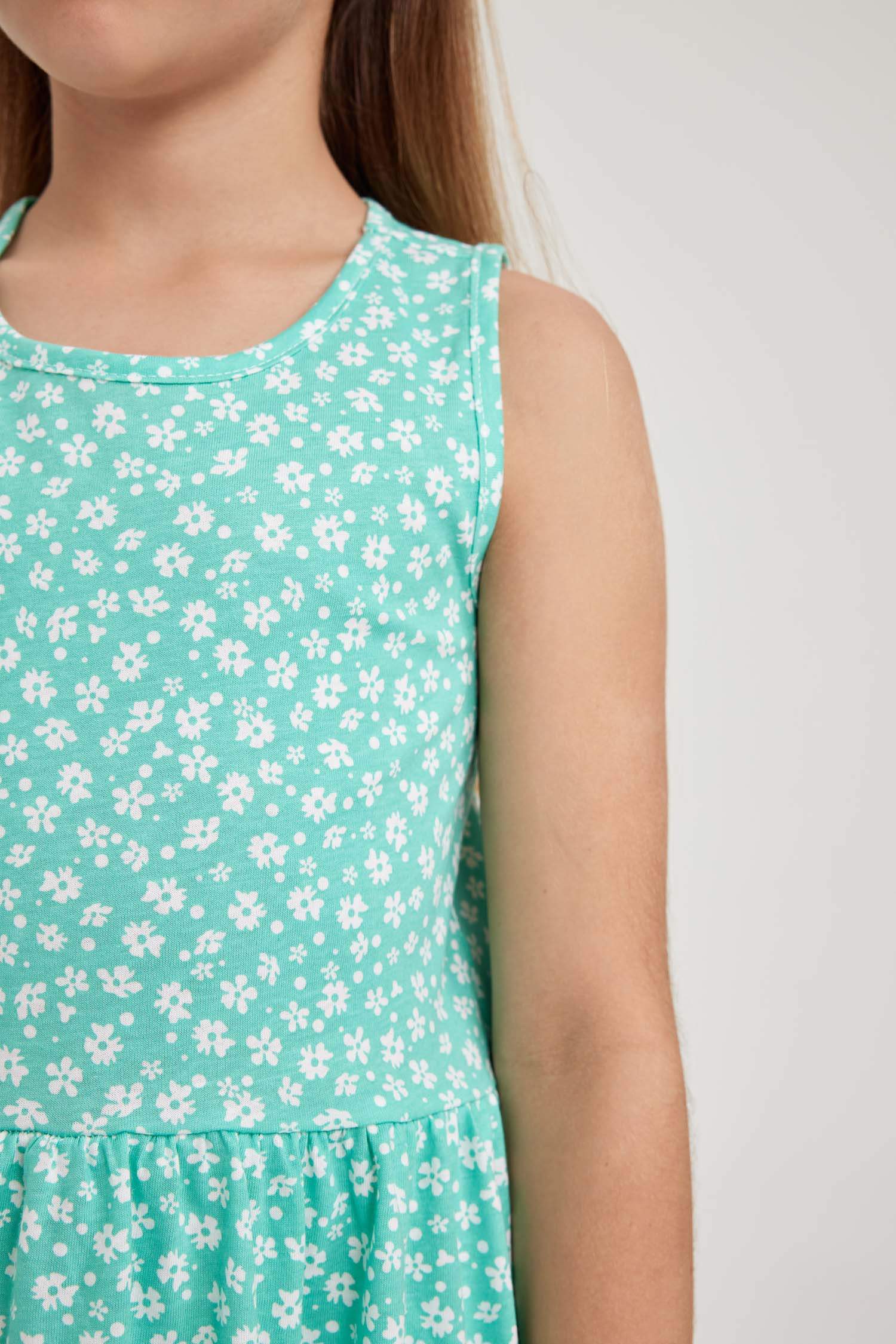 فستان بناتي قطن قصة عادية