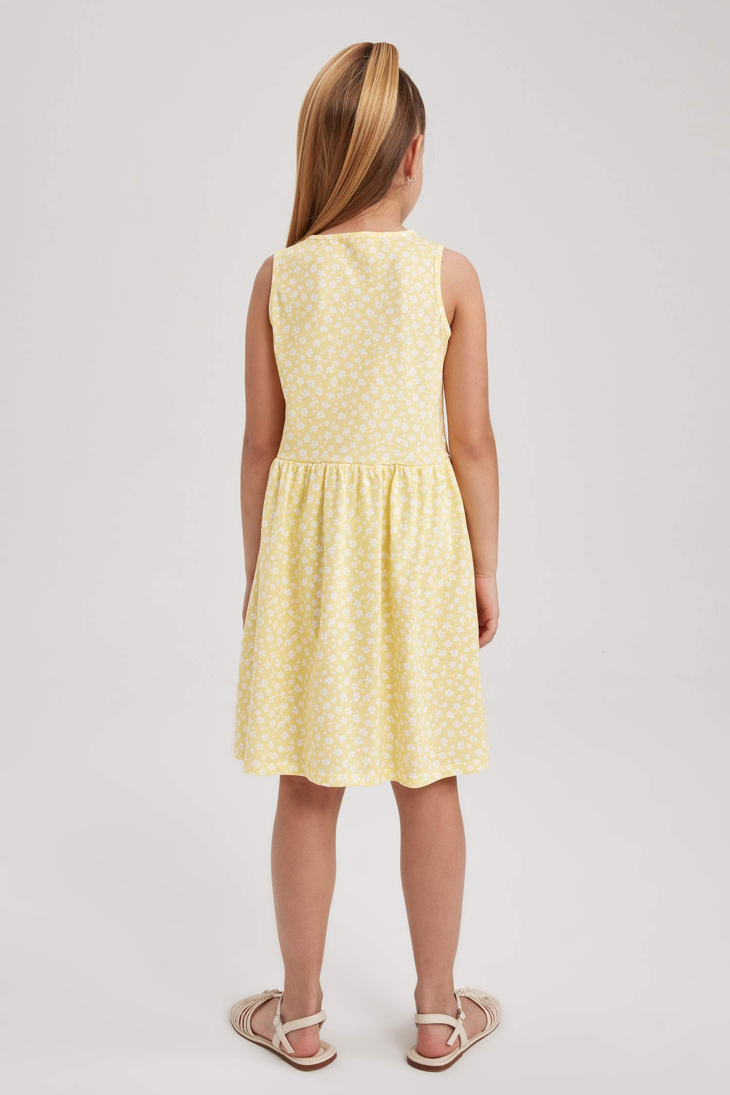 فستان بناتي قطن قصة عادية